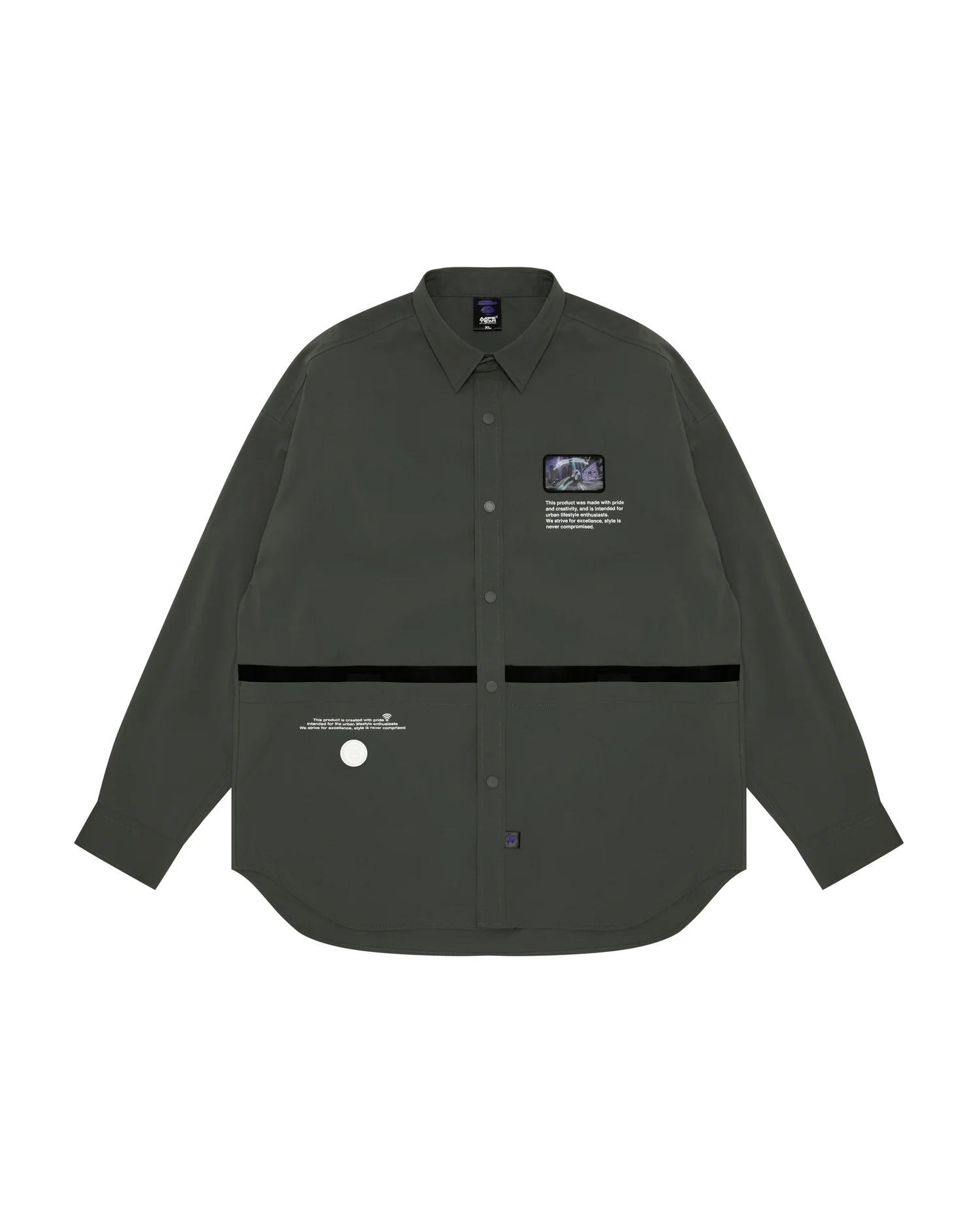 Moonface graphic patch shirt - Image 6