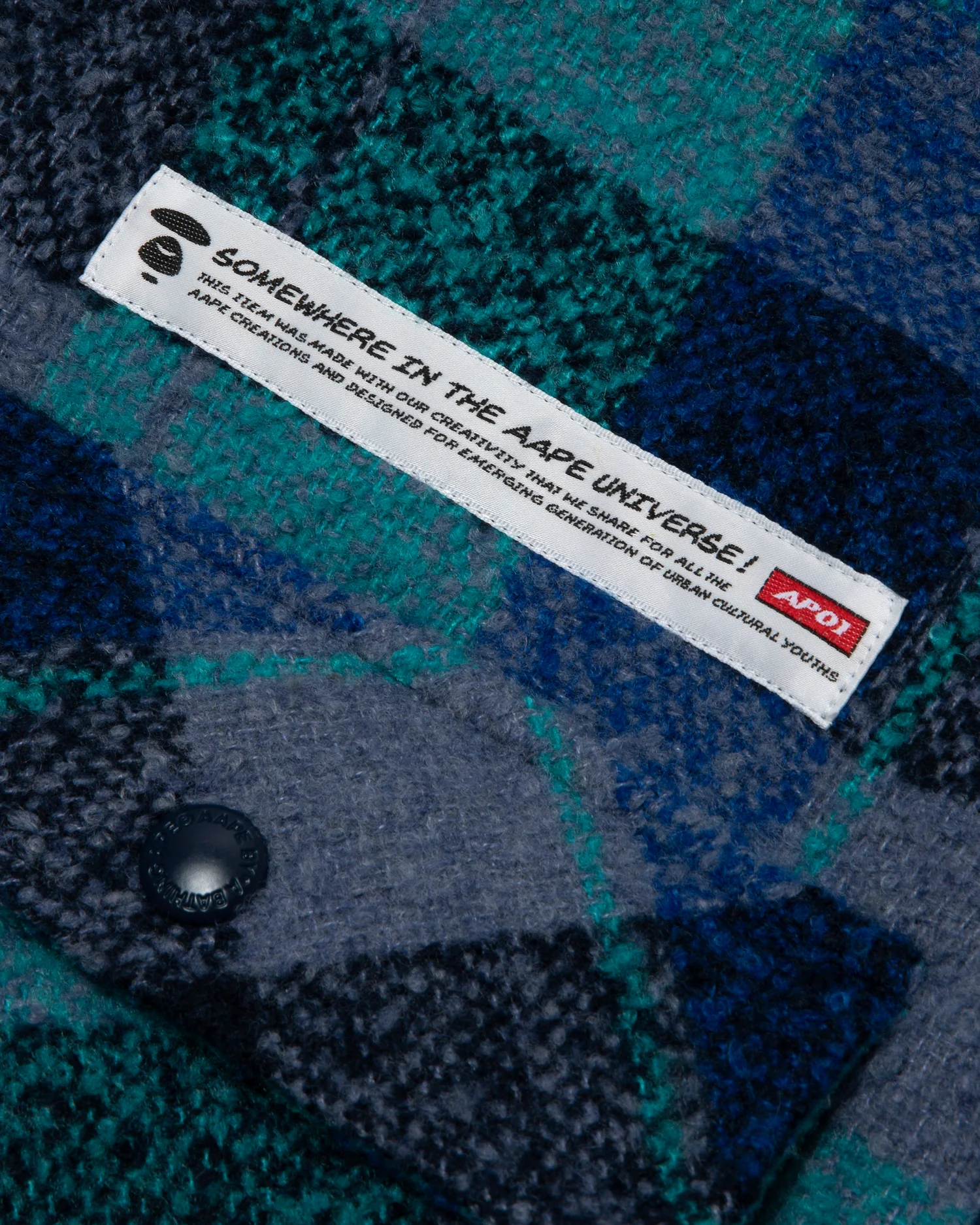 Moonface check-panelled hooded shirt jacket - Image 9