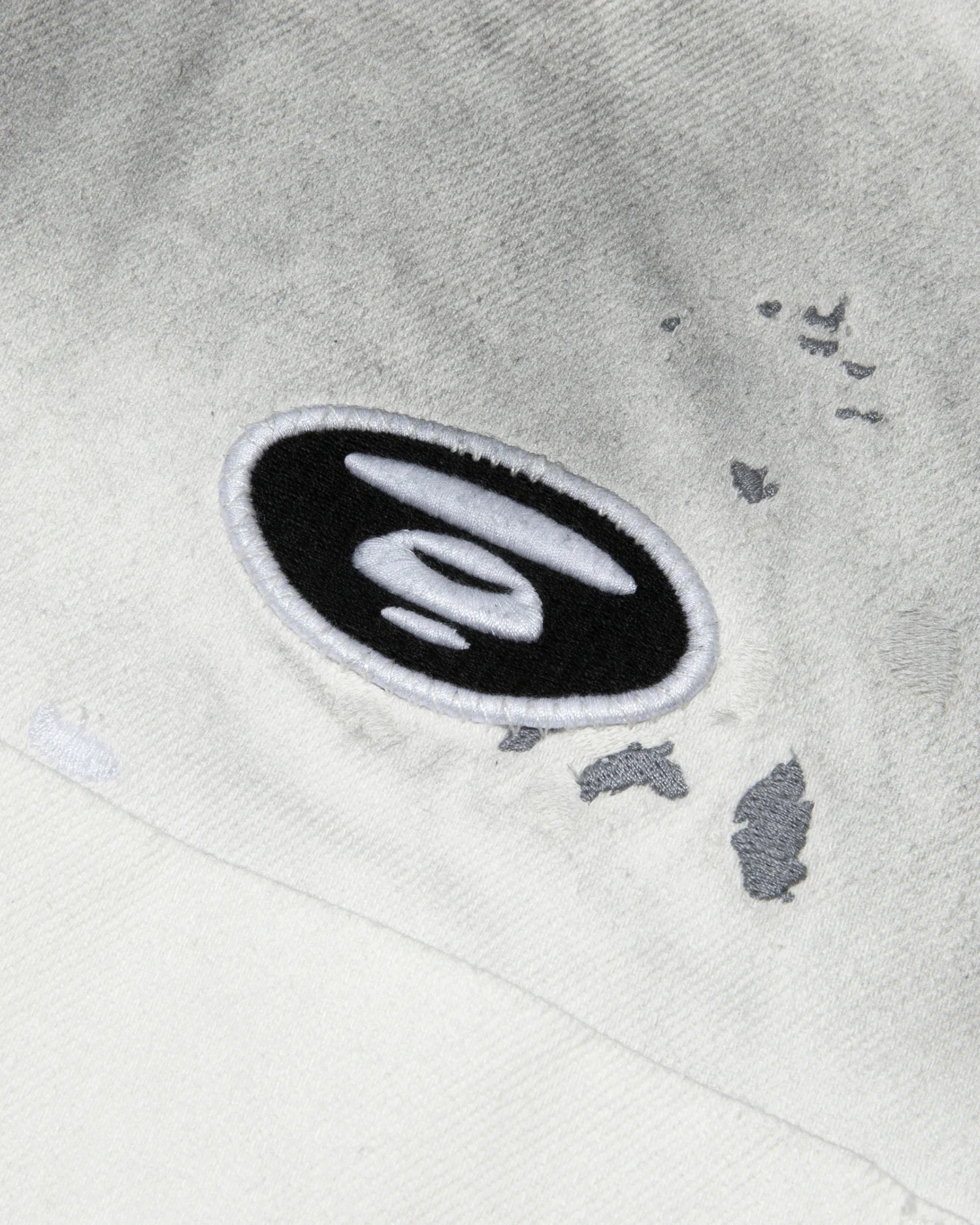 Moonface splatter embroidered work shirt - Image 4