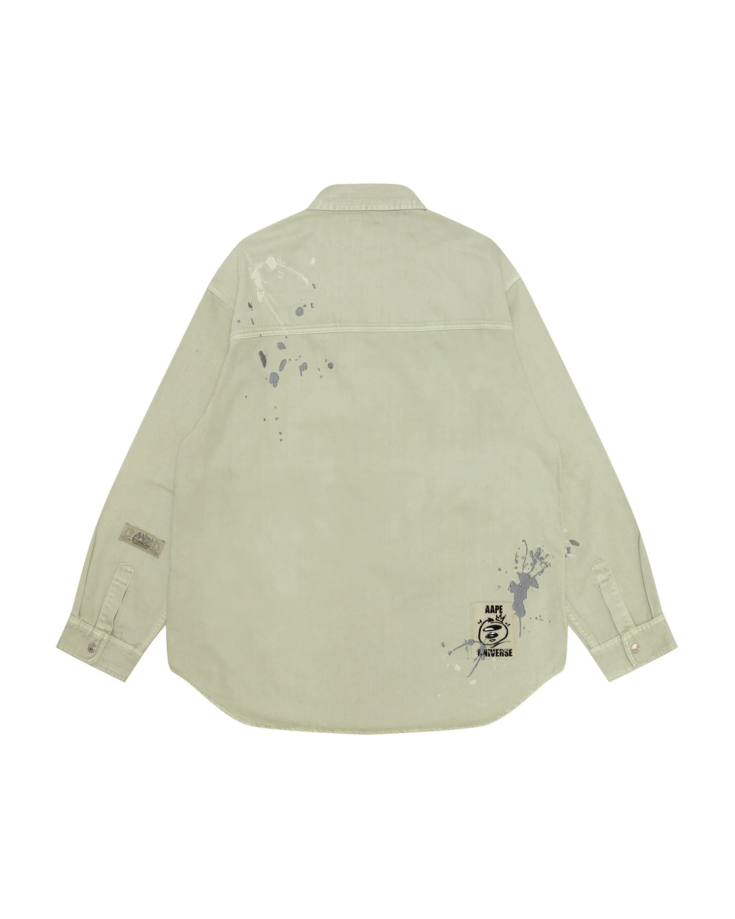 Moonface splatter embroidered work shirt - Image 2