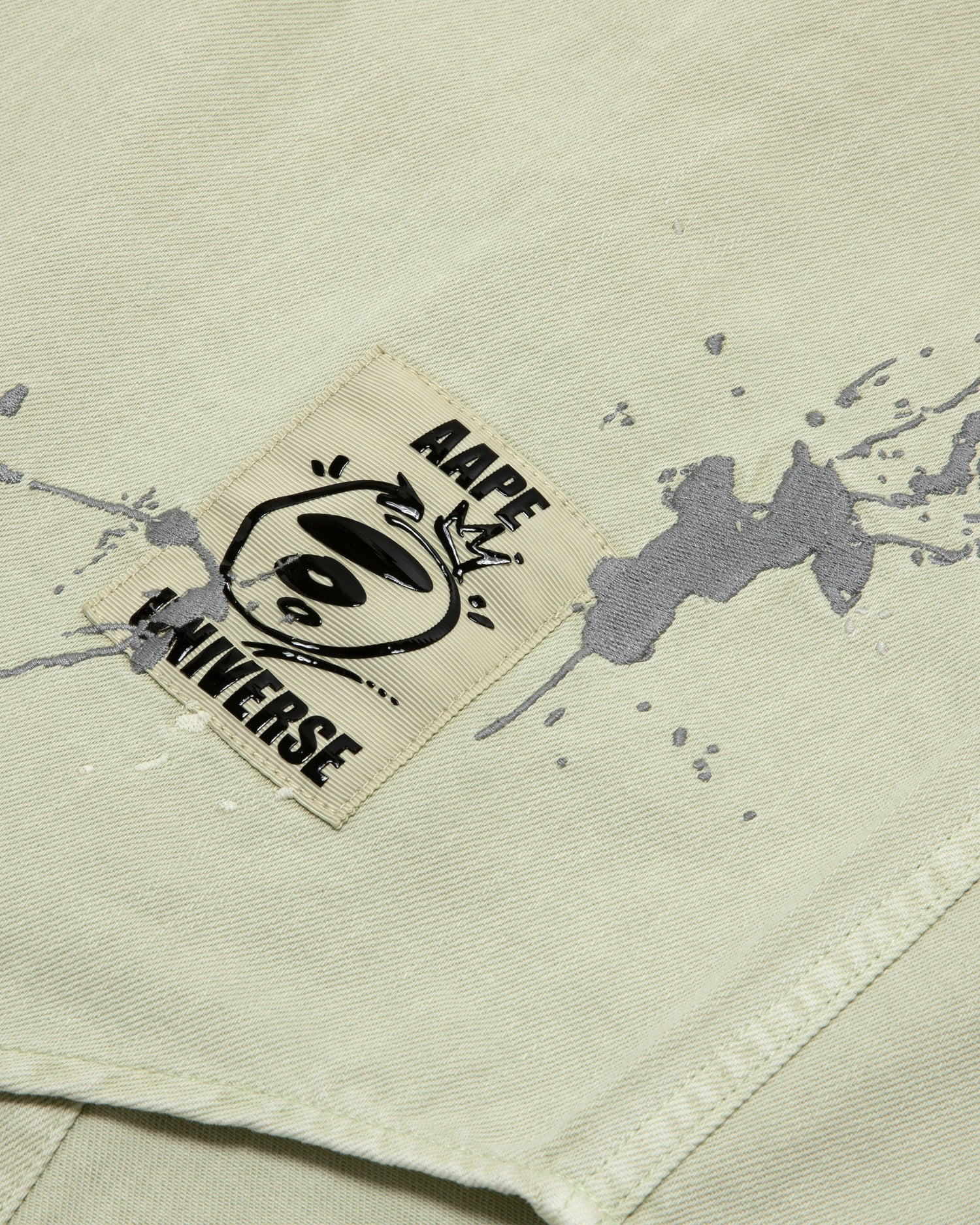 Moonface splatter embroidered work shirt - Image 3