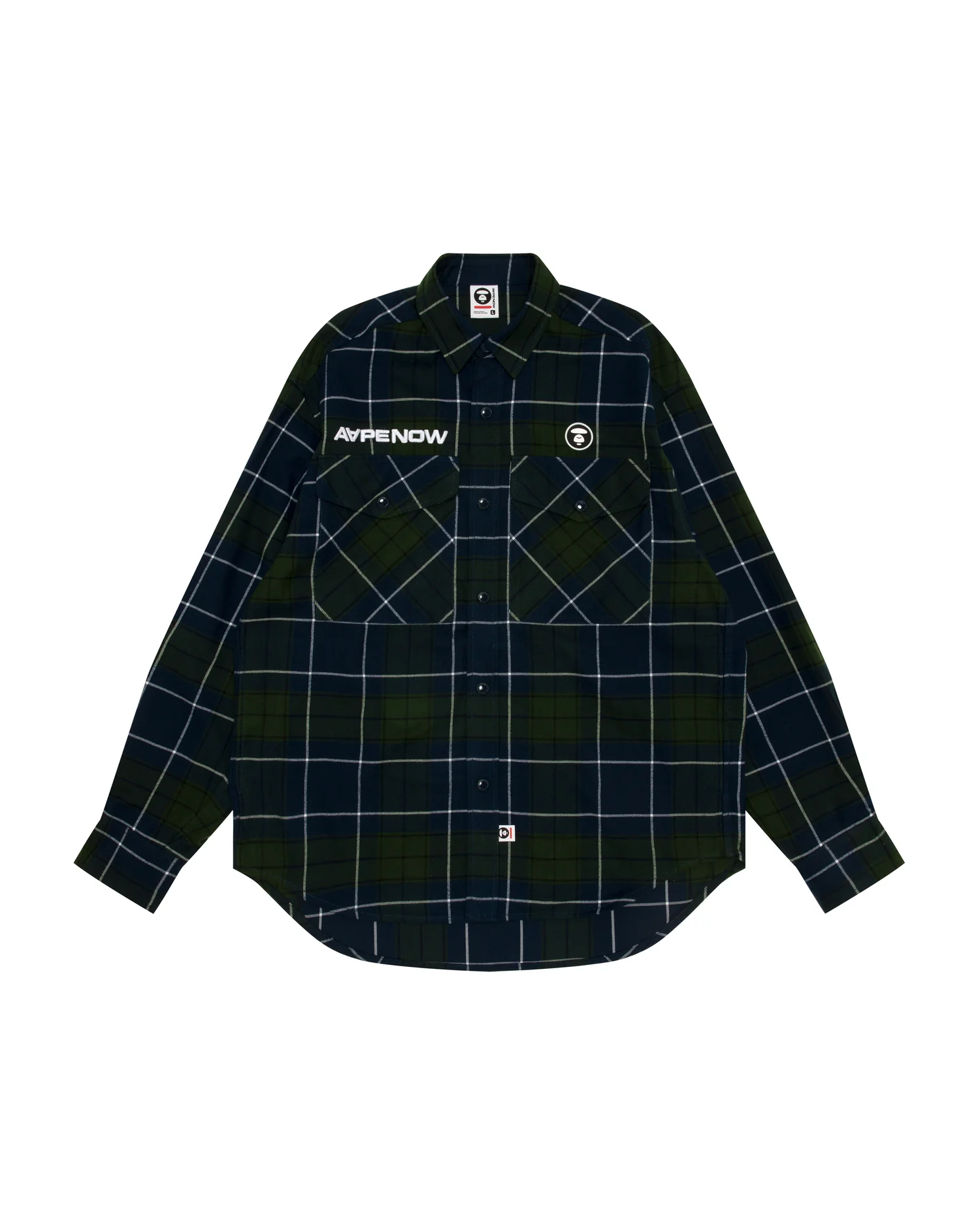 AAPENOW moonface logo check long sleeve shirt - Image 6