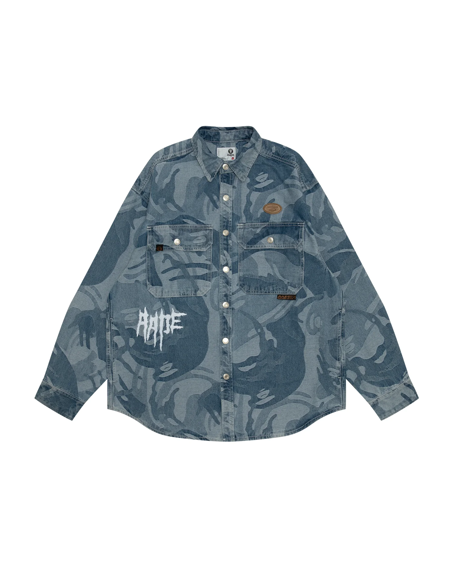 Moonface logo camo long sleeve shirt