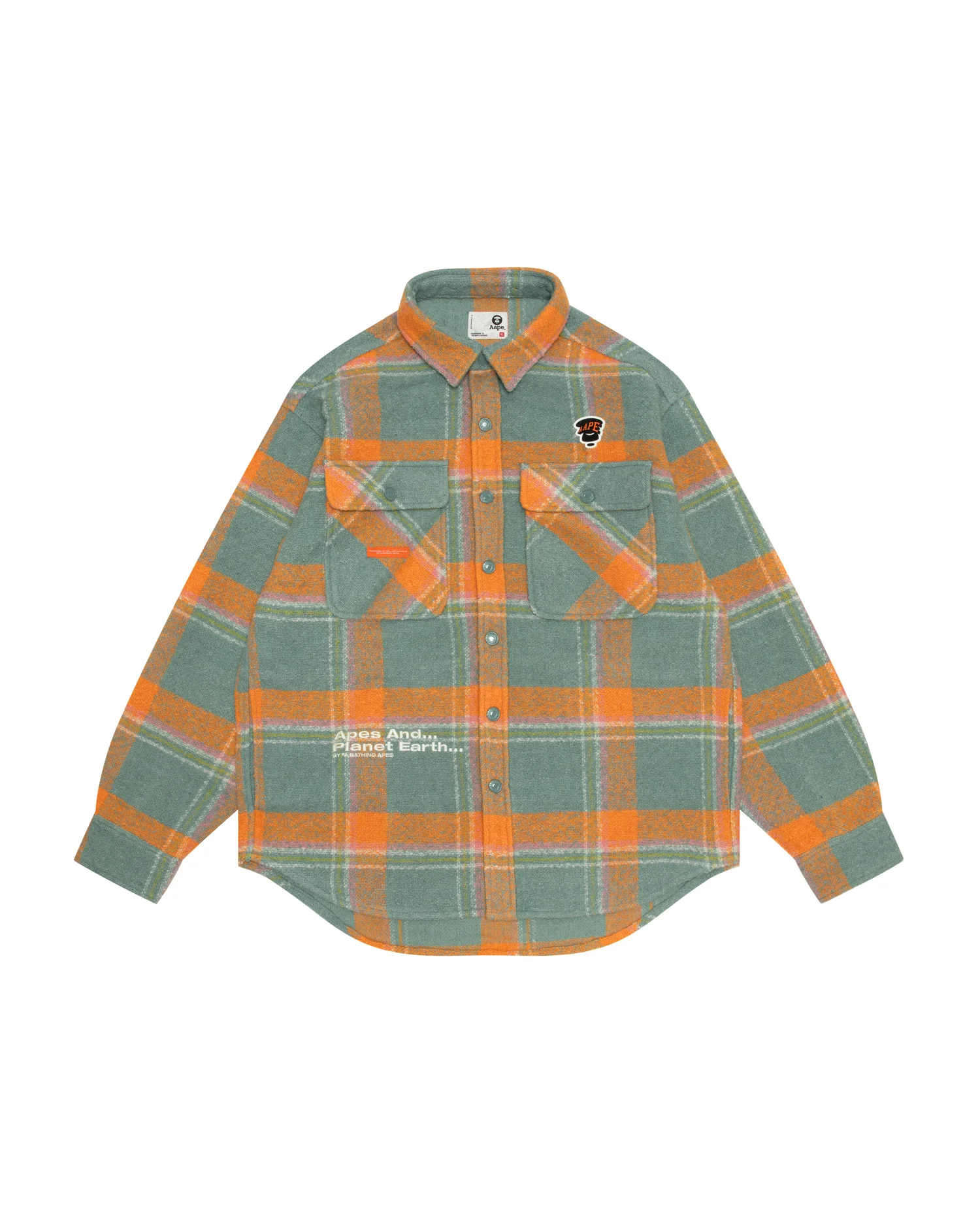Check hooded button down jacket - Image 3