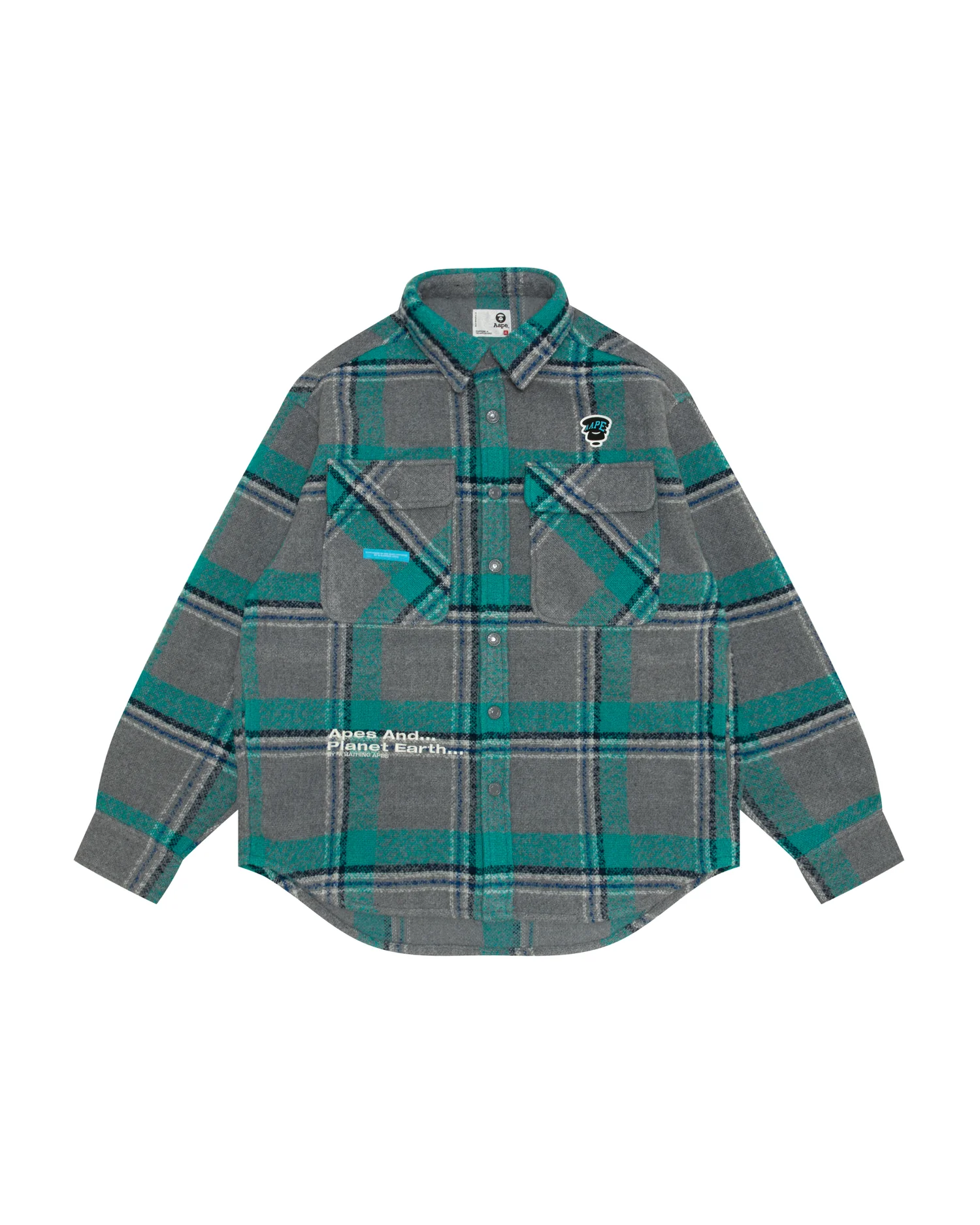 Check hooded button down jacket - Image 8