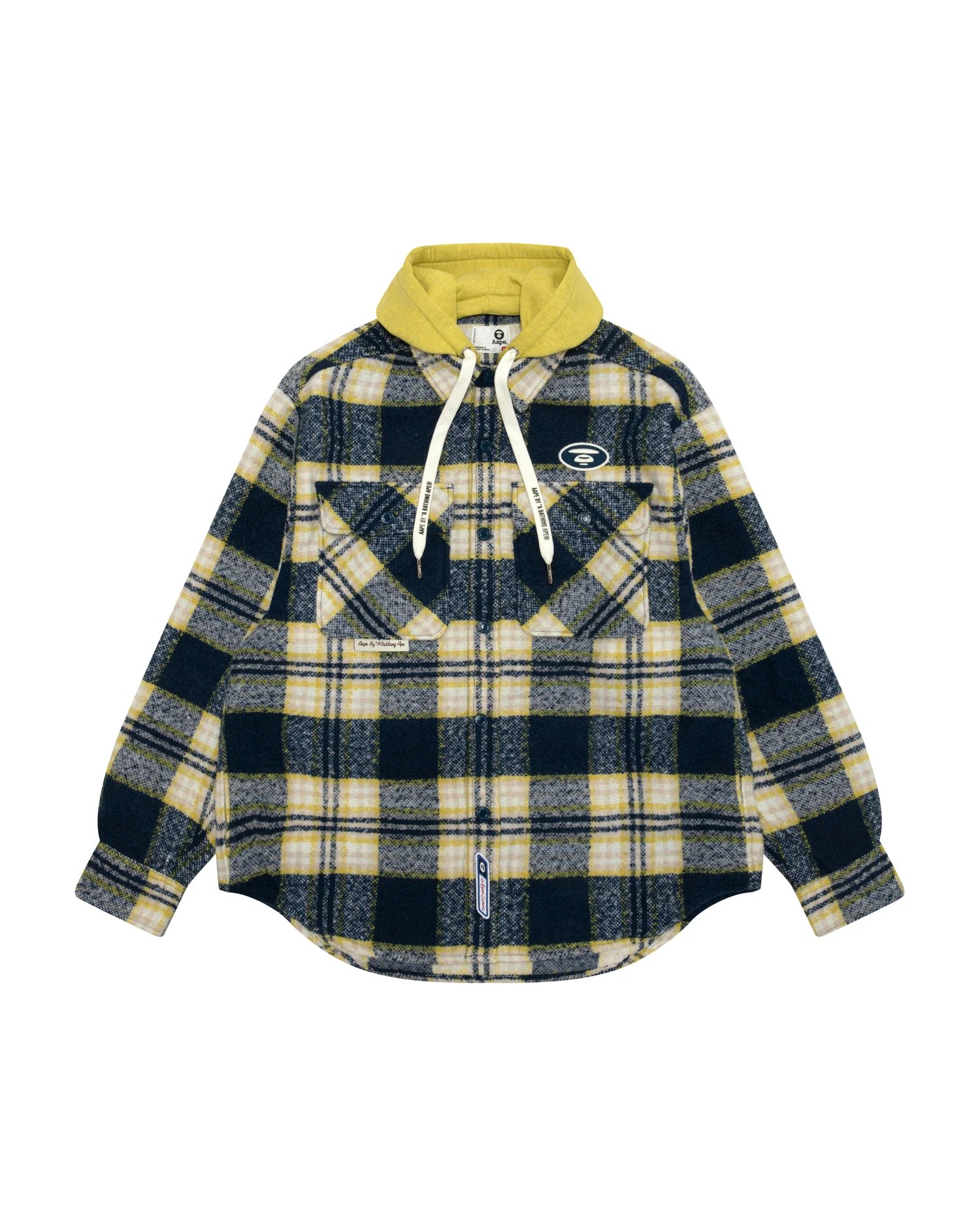Moonface check hooded shirt - Image 8