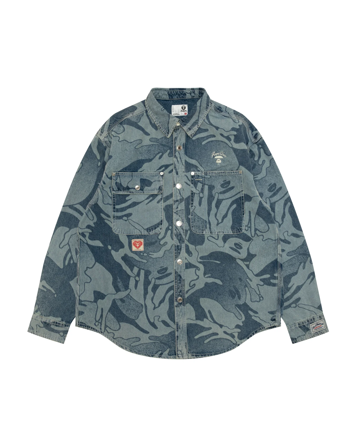 AAPEUNVS camo denim long sleeve shirt