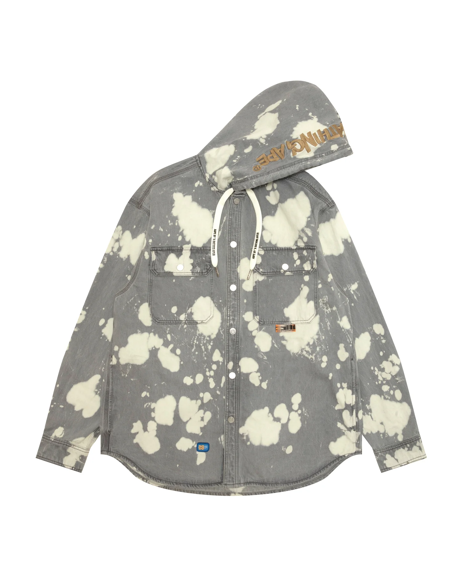 AAPEUNVS splatter printed hooded long sleeve shirt