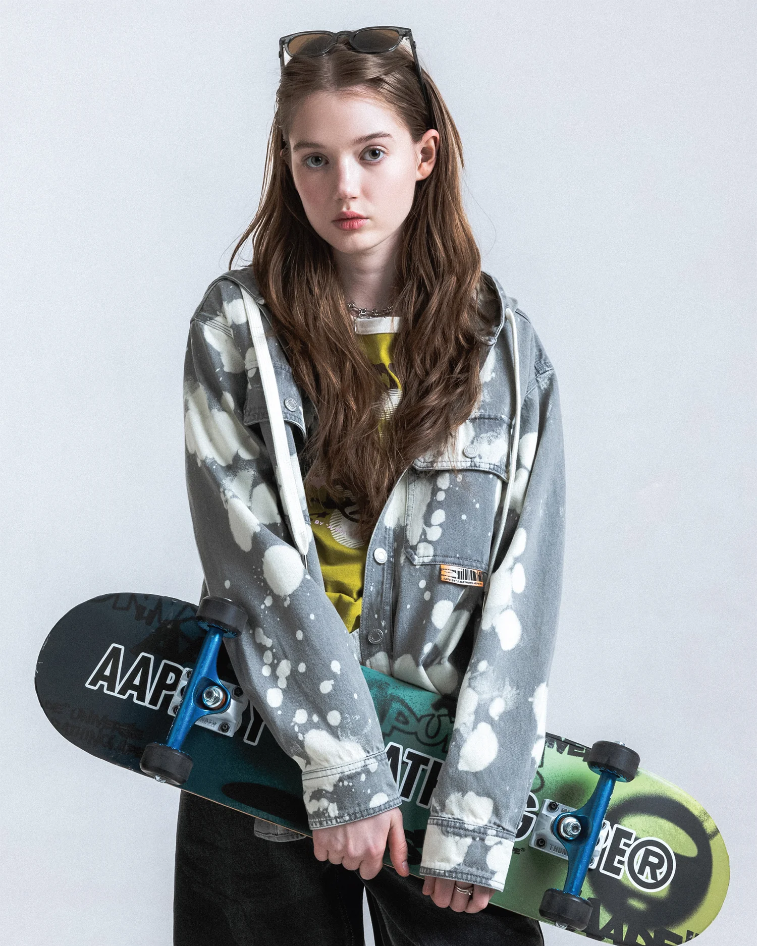 AAPEUNVS splatter printed hooded long sleeve shirt - Image 4