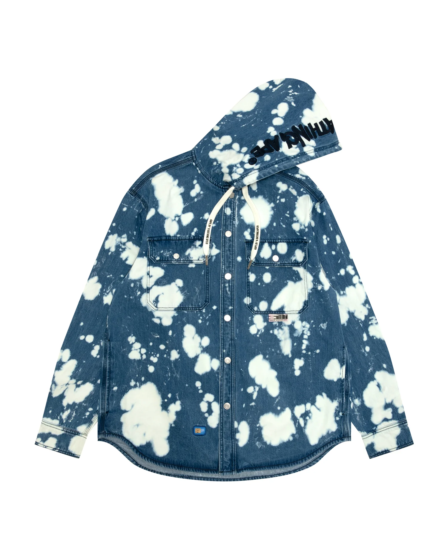 AAPEUNVS splatter printed hooded long sleeve shirt