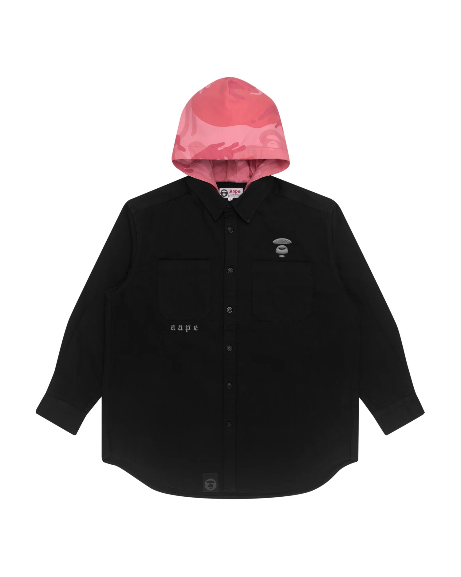 Hooded Moonface embroidered shirt