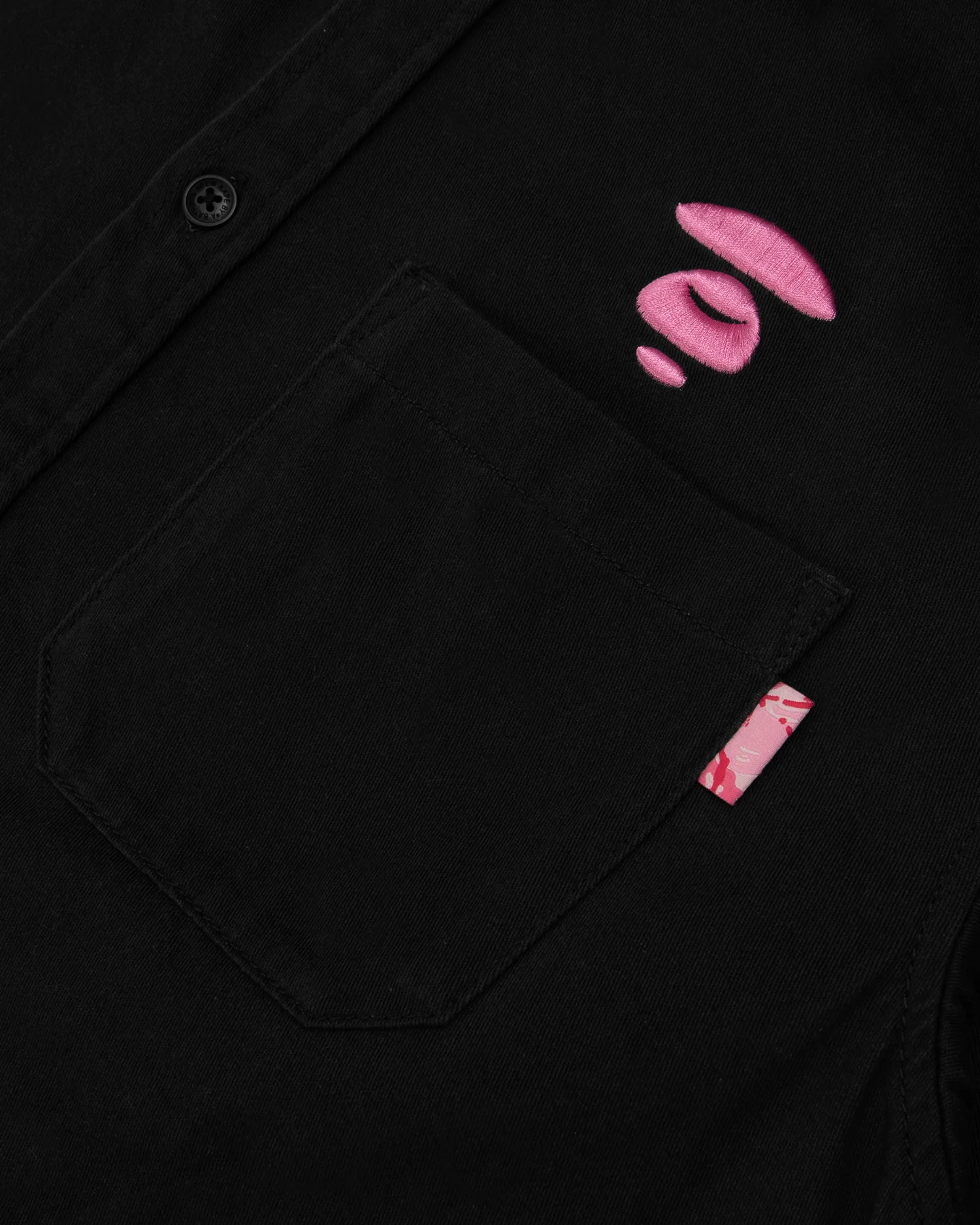 Moonface embroidered hooded shirt - Image 3