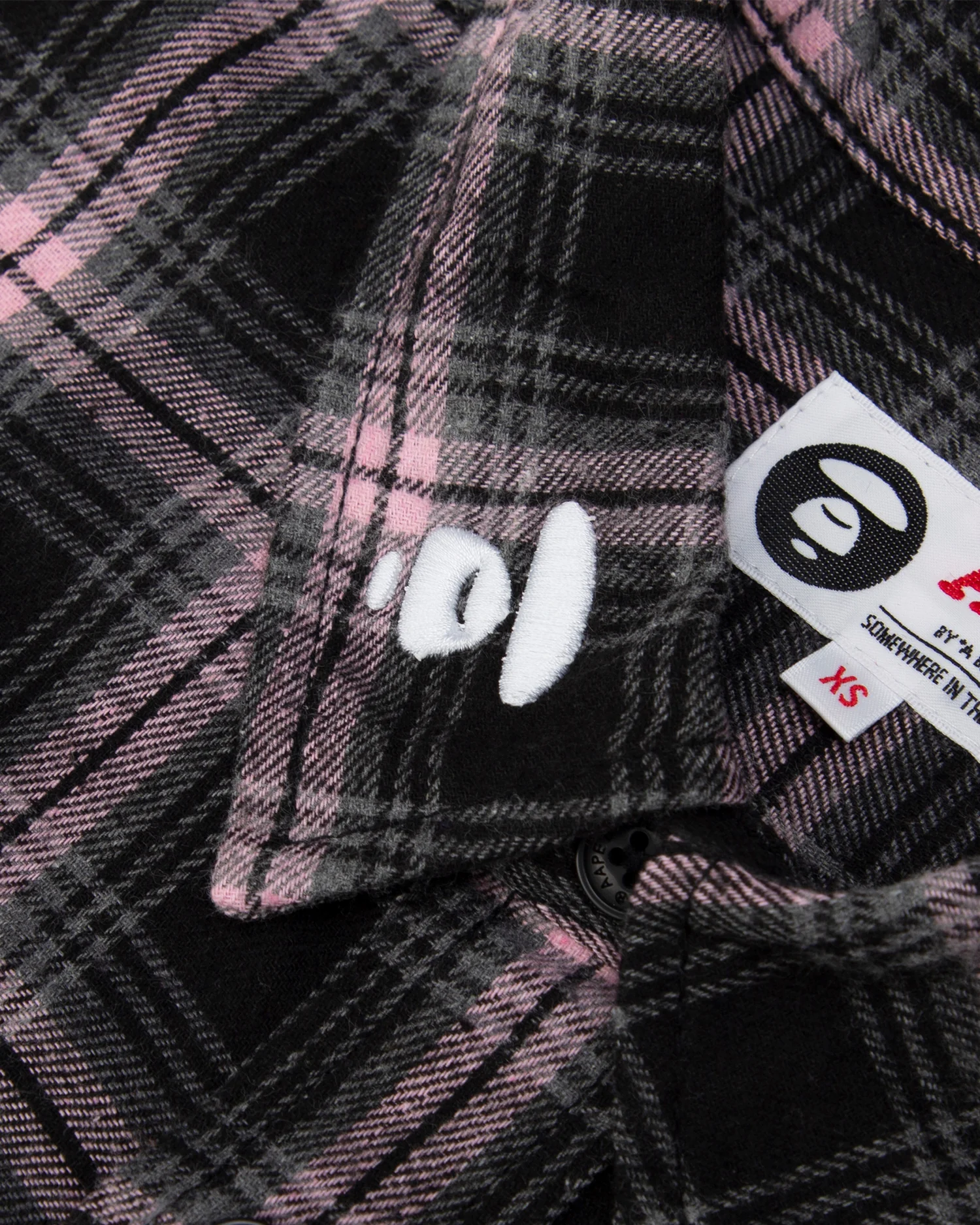 Moonface chest pocket plaid shirt - Image 3