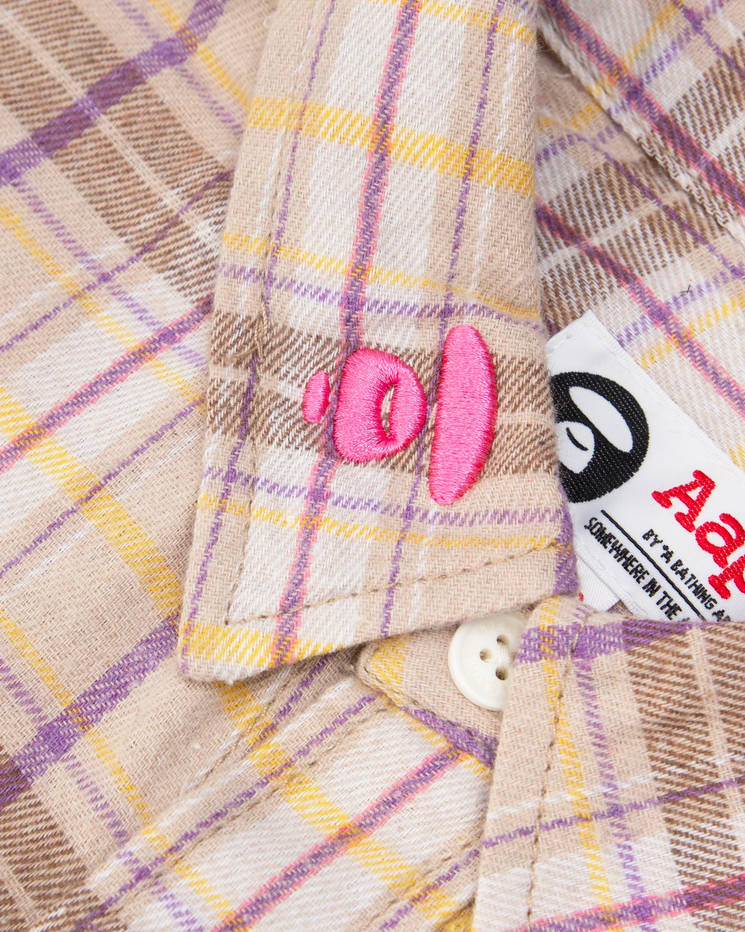 Moonface chest pocket plaid shirt - Image 3