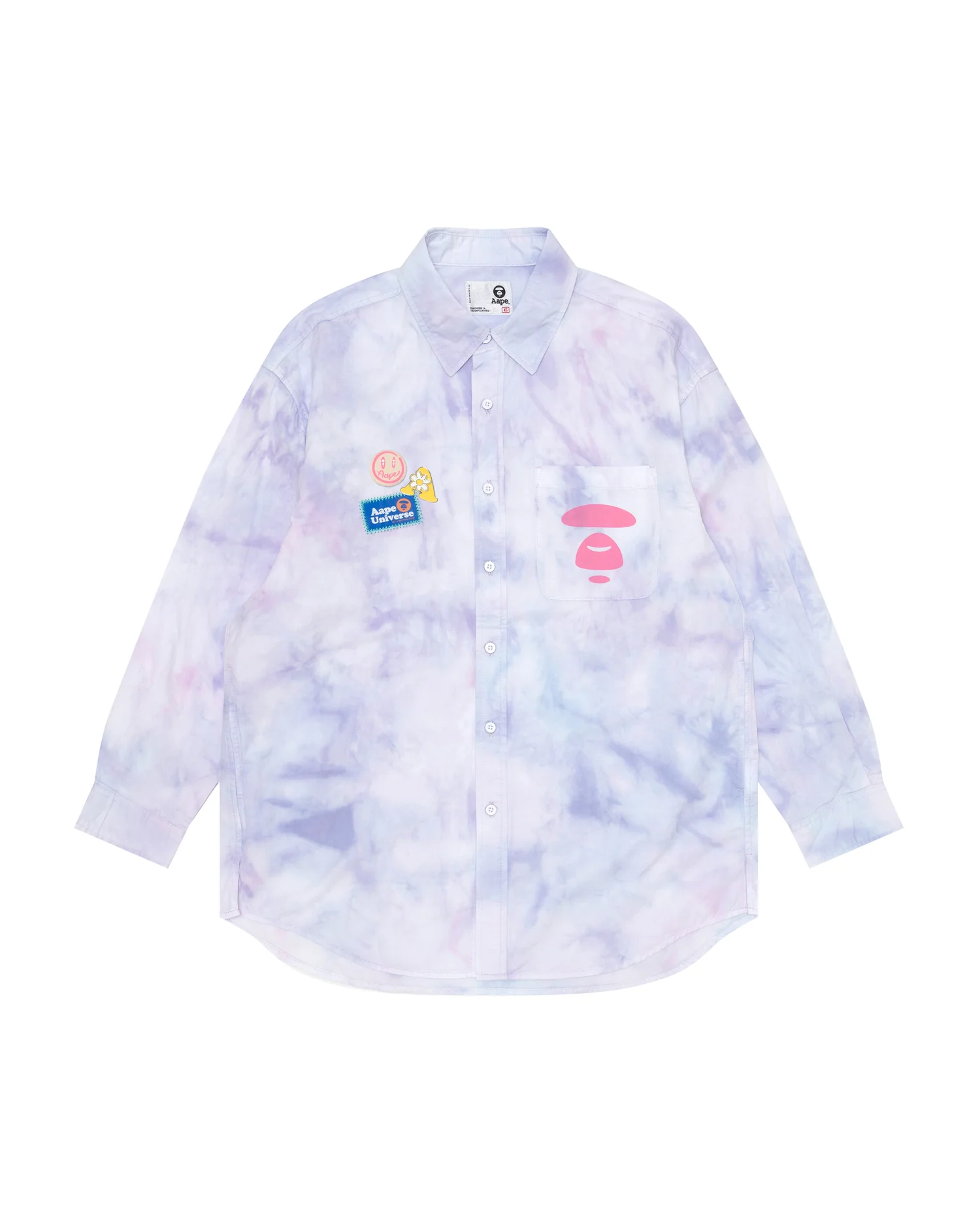Moonface relaxed tie-dye shirt