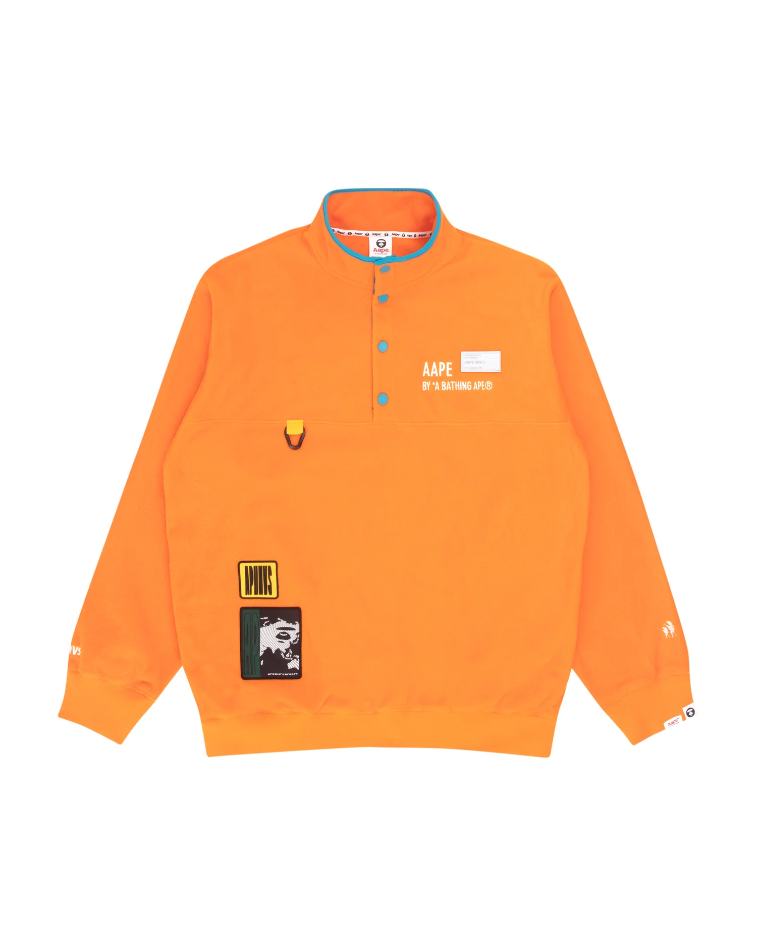 Buttoned patched fleece sweatshirt - Image 18