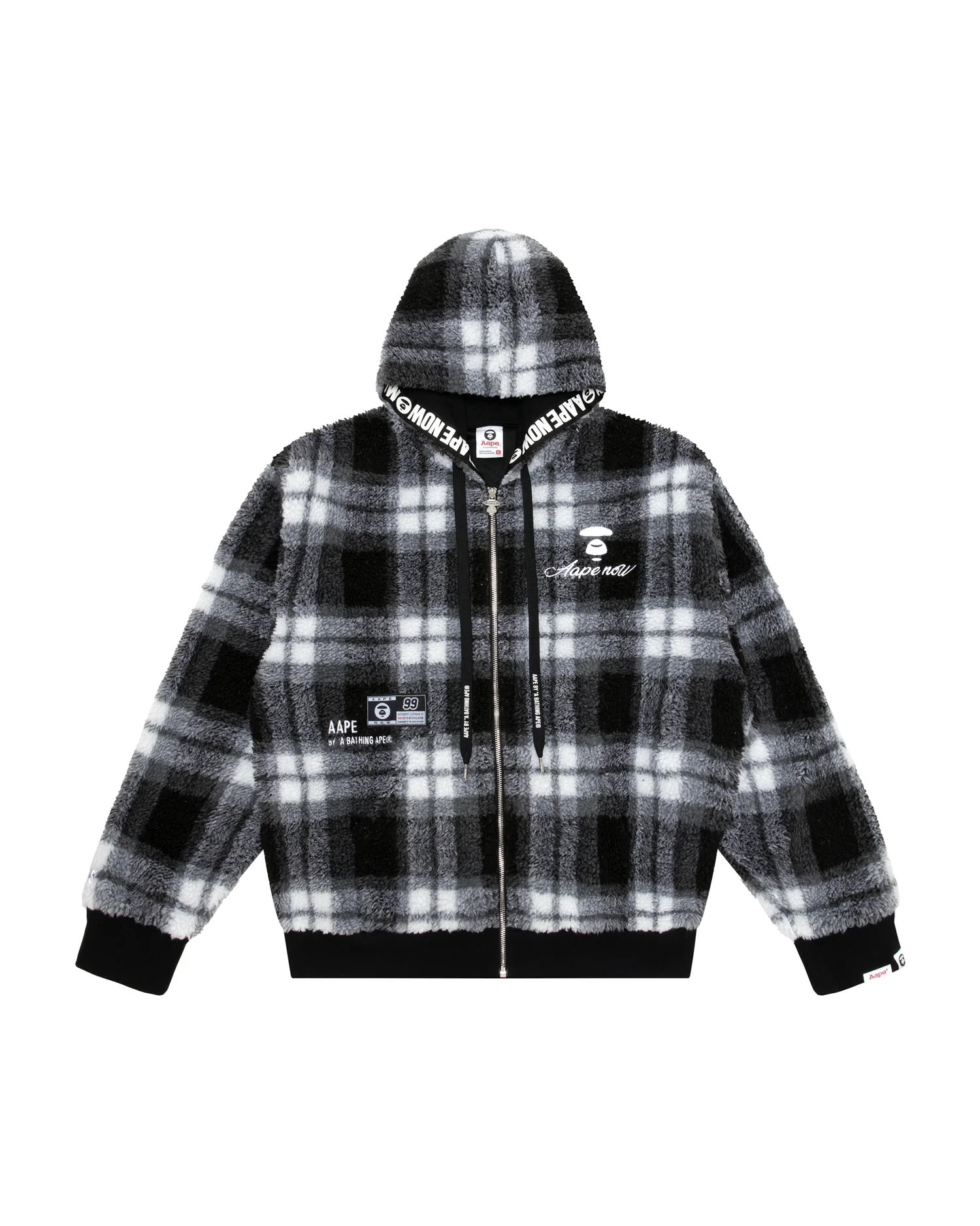 Plaid zip hoodie