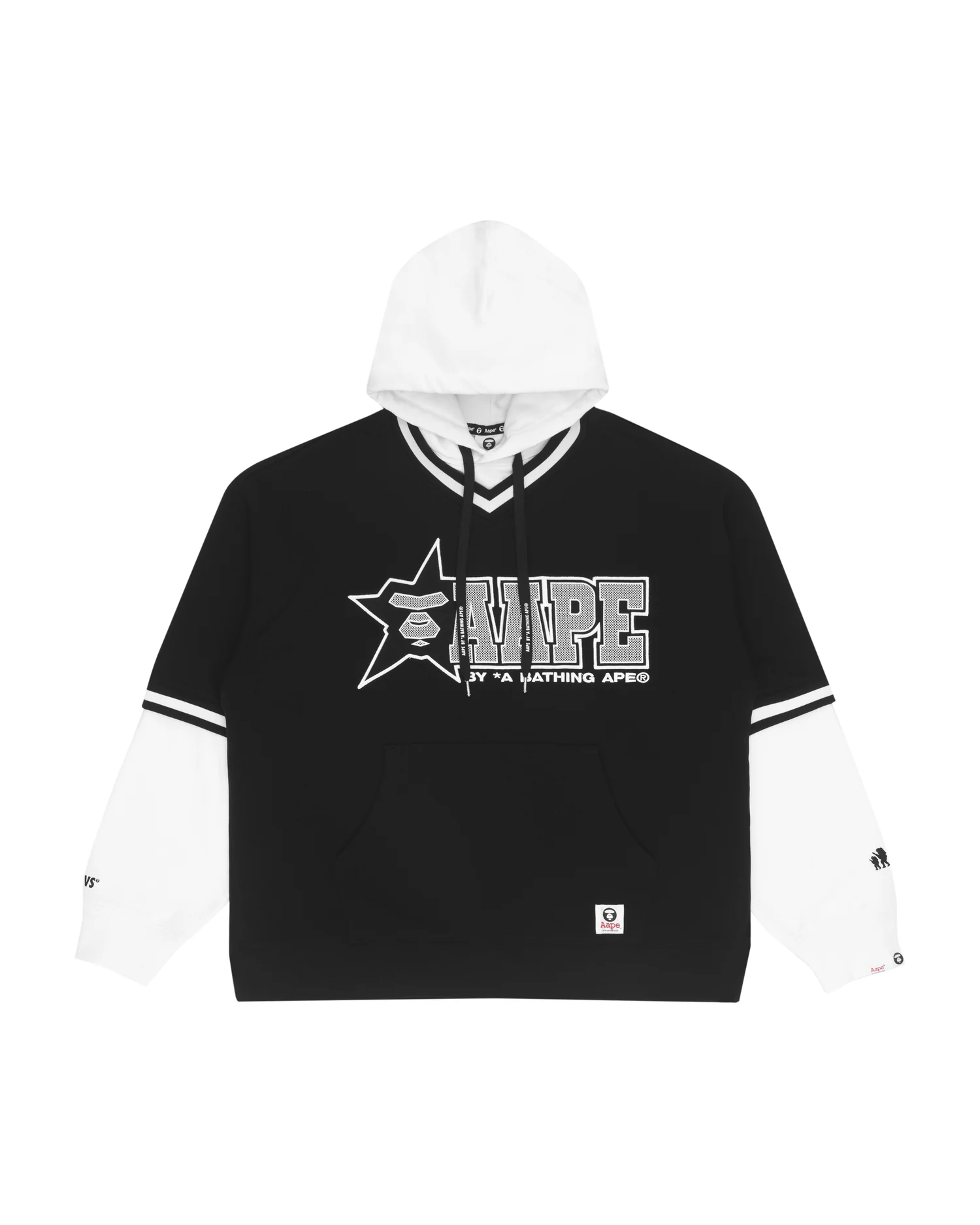 Moonface layered hoodie