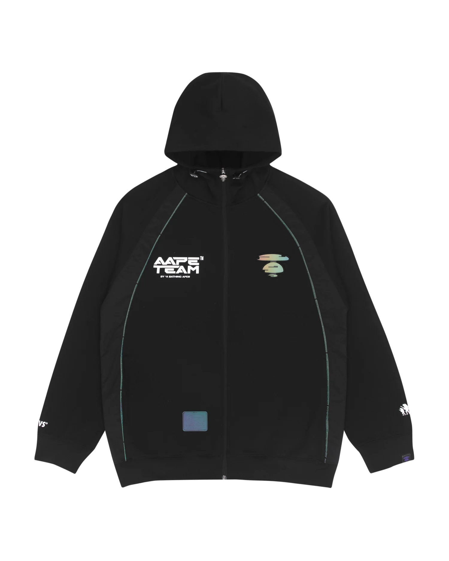 Moonface raglan zip hoodie