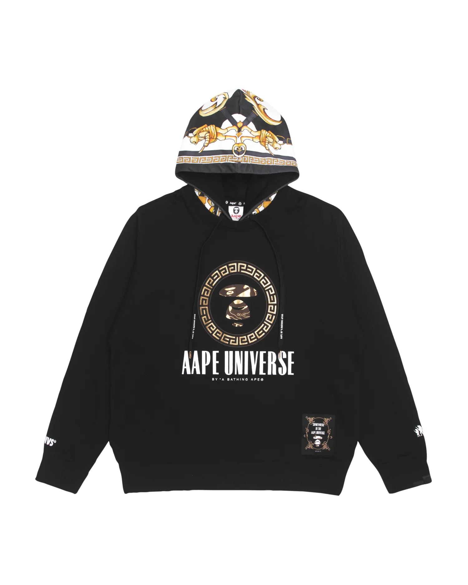 Moonface pattern print hoodie