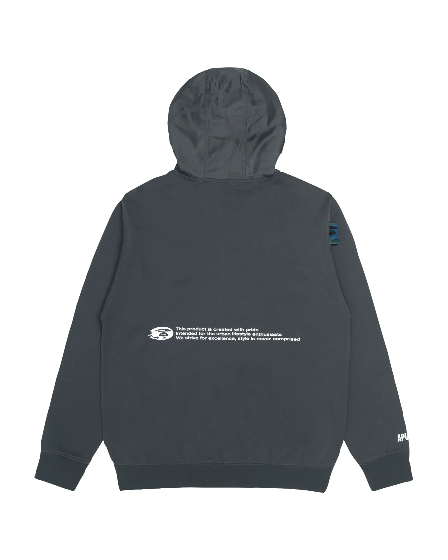 Moonface panelled zip-up hoodie - Image 2