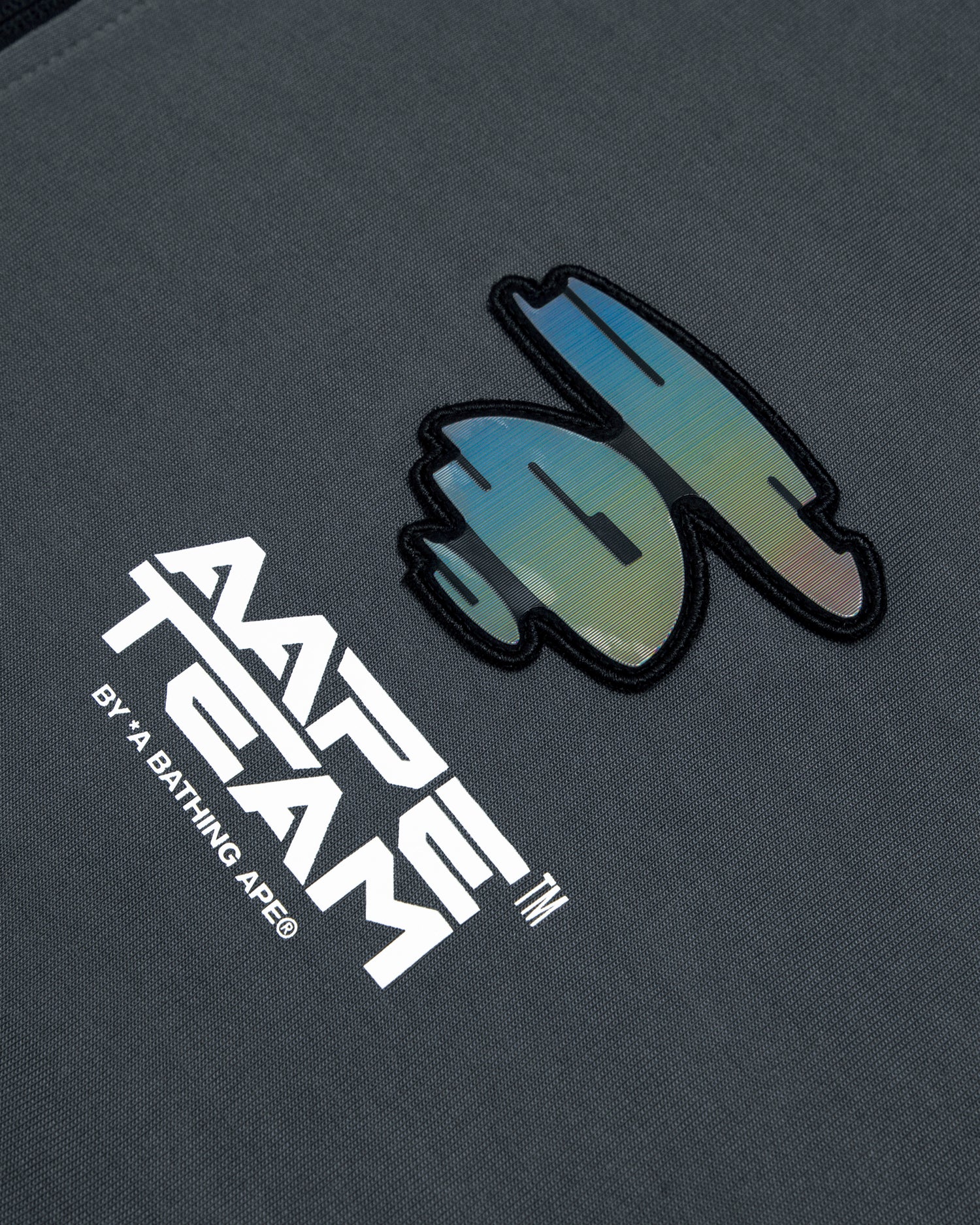 Moonface panelled zip-up hoodie - Image 3