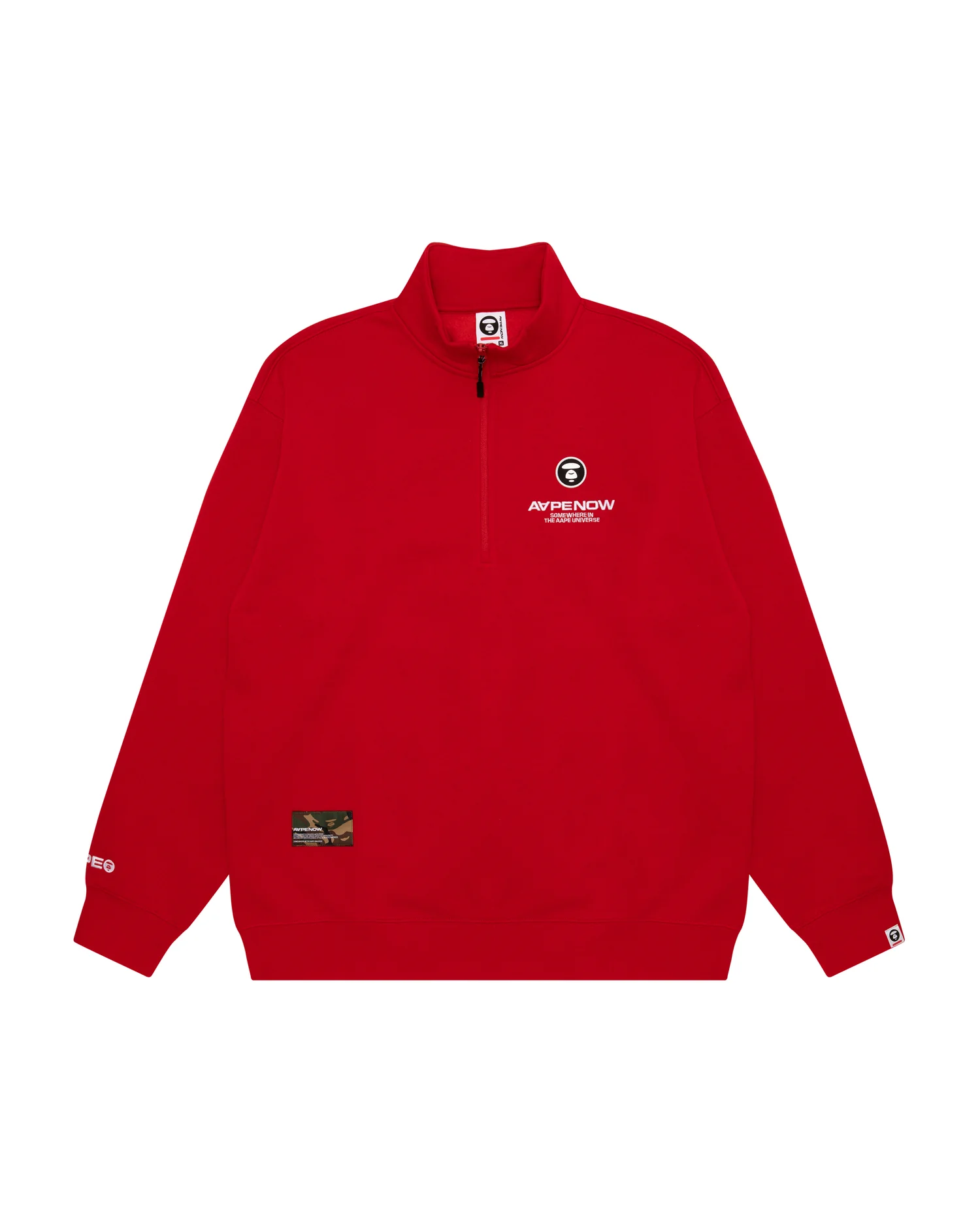 Moonface patch half-zip sweatshirt - Image 11