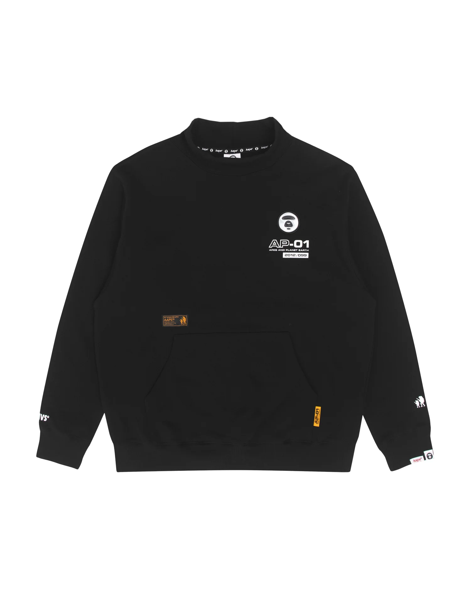 Moonface mock neck sweatshirt