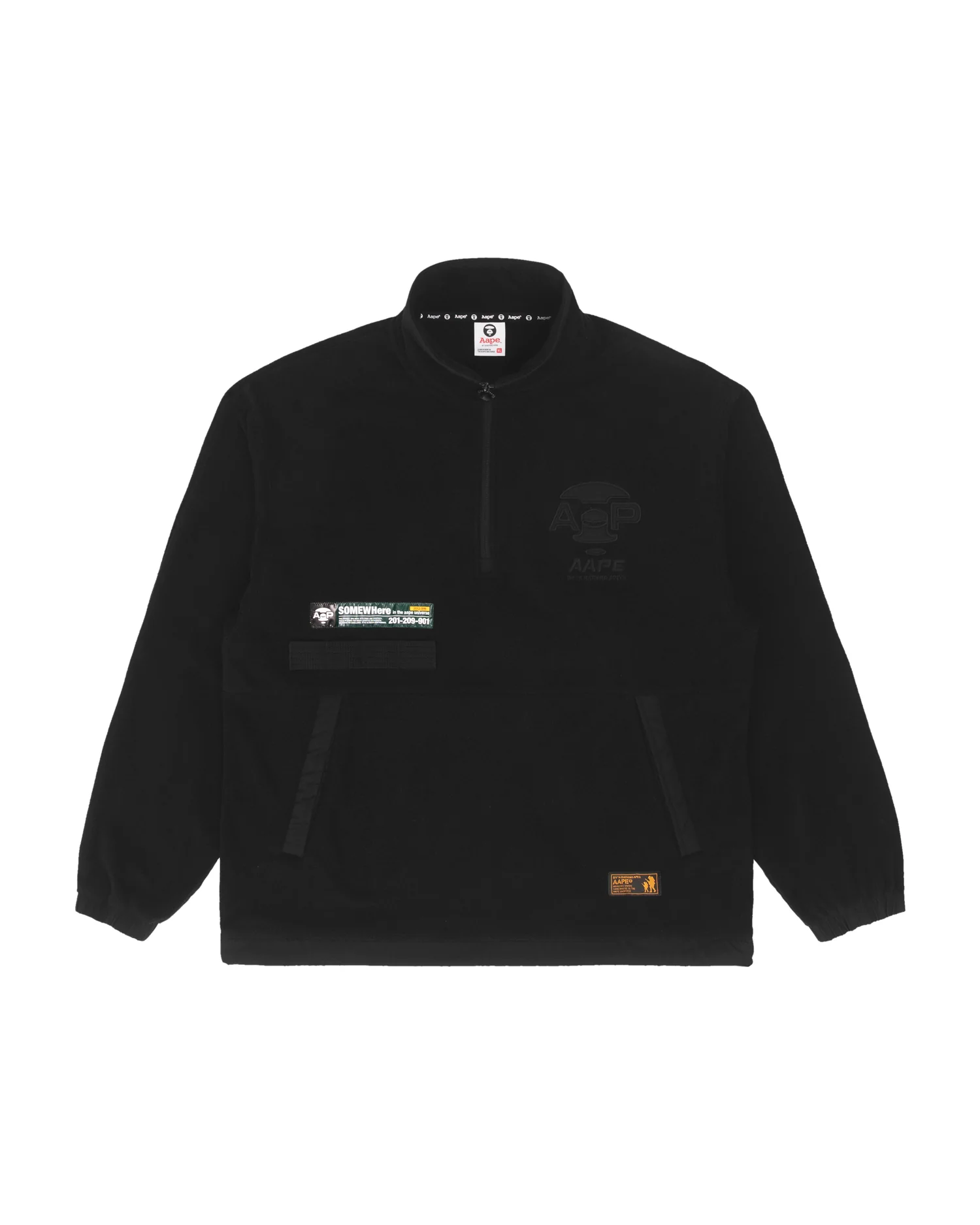 Moonface half-zip fleece sweatshirt