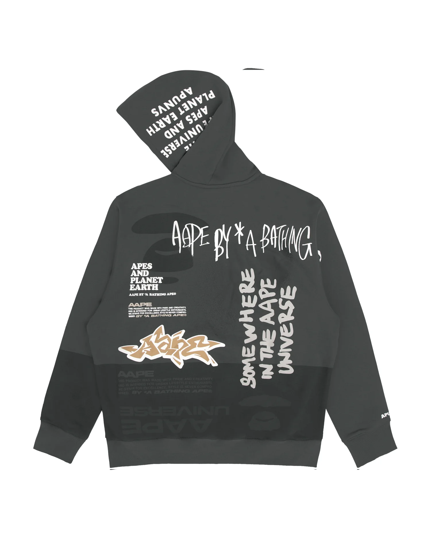 Moonface graffiti all-over-printed hoodie - Image 2