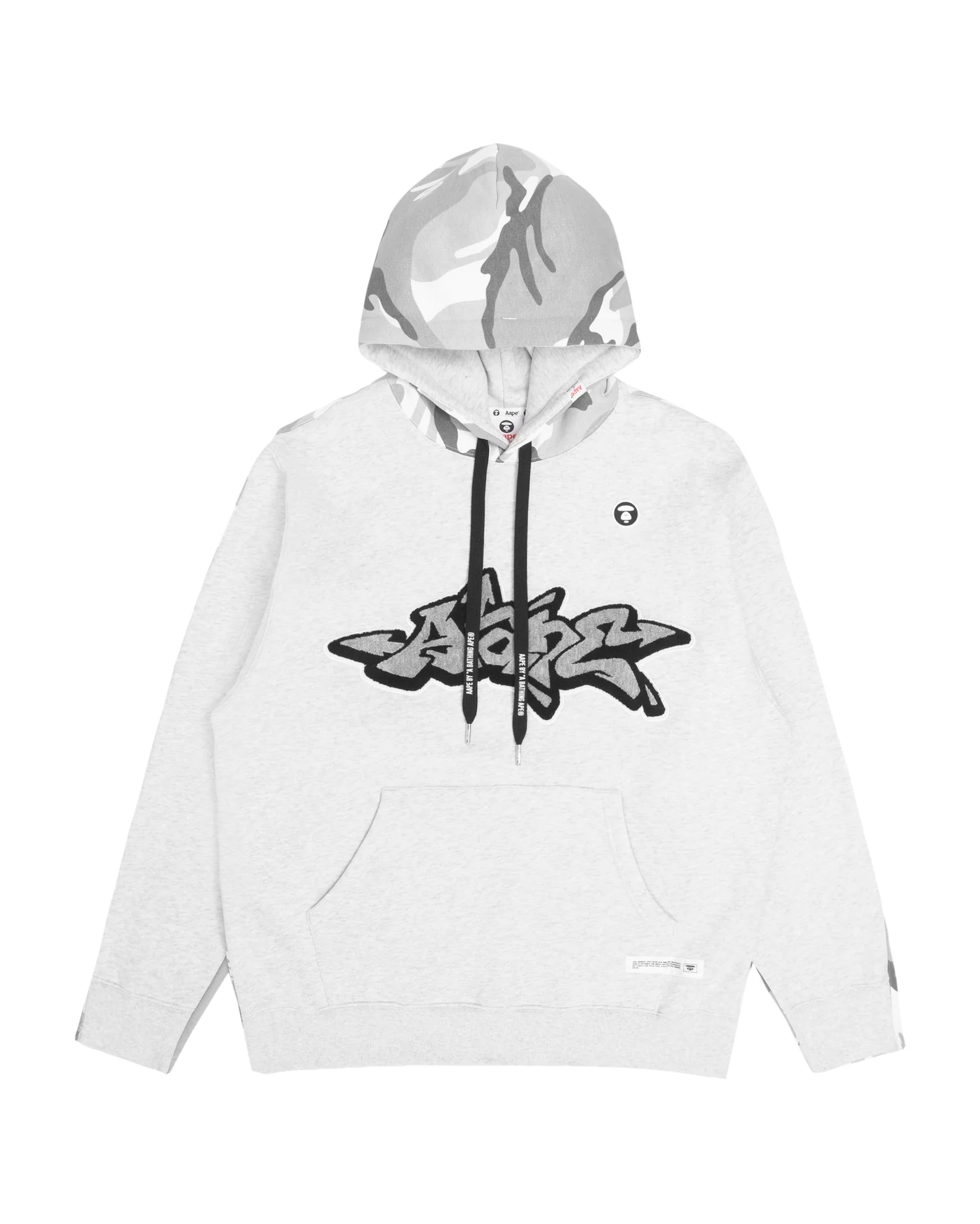 Moonface camo panelled hoodie
