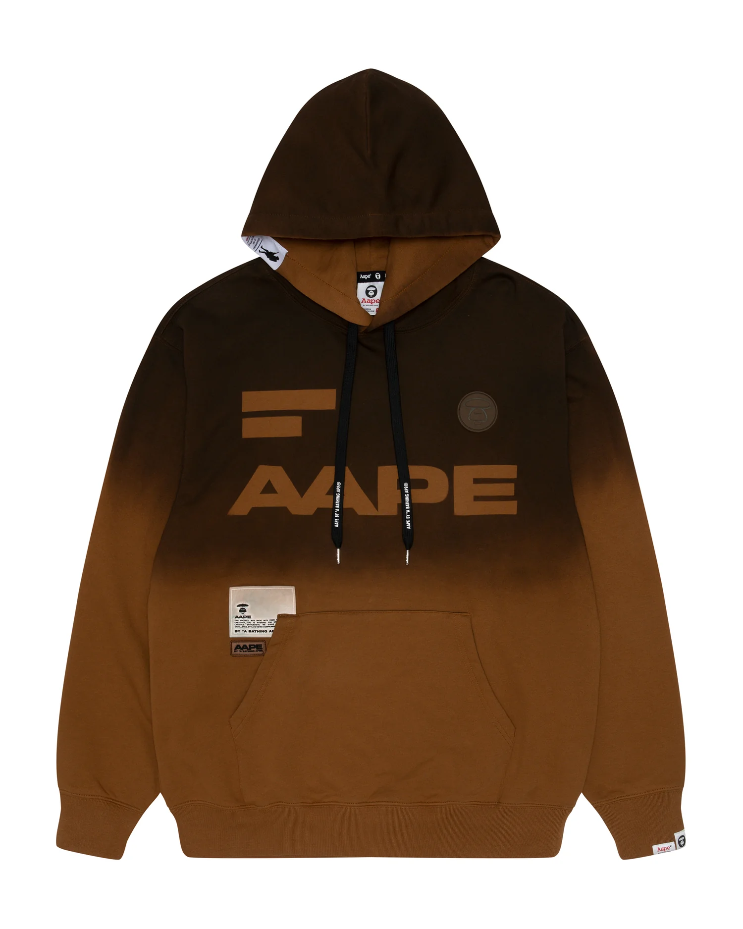 Moonface patch gradient hoodie