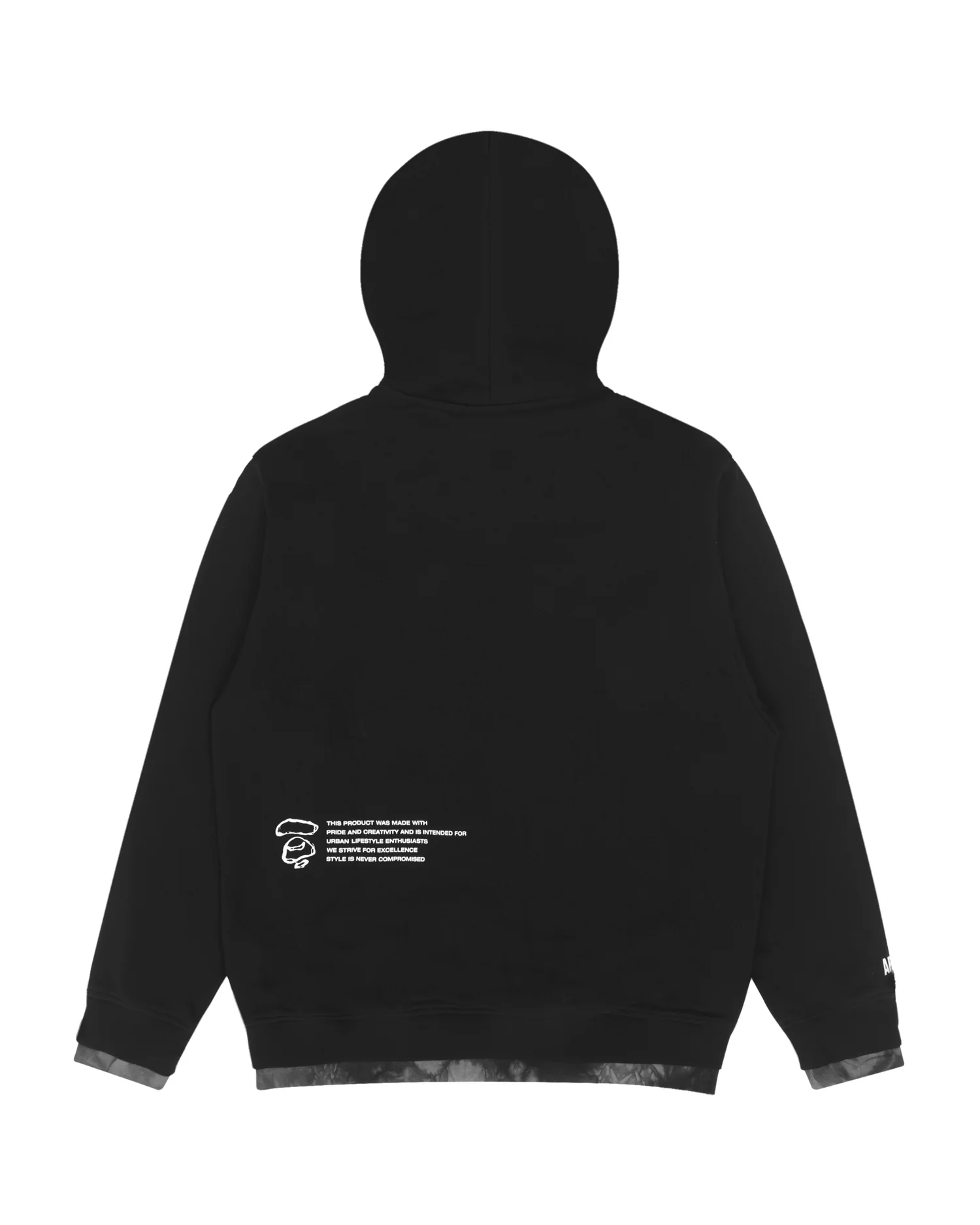 Moonface patch tie-dye layered hoodie - Image 2