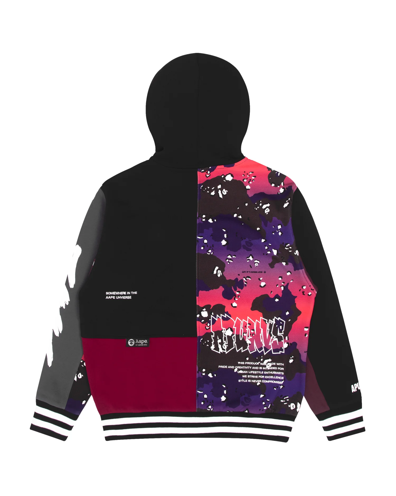 Moonface camo hooded varsity jacket - Image 2