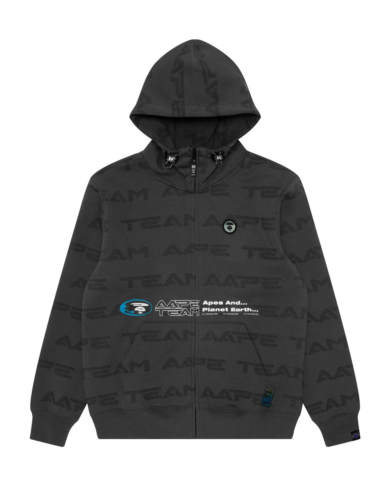 Moonface logo monogram zip-up hoodie - Image 6