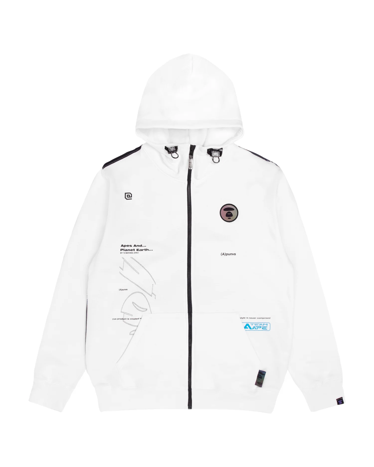 Moonface graphic print zip-up hoodie - Image 6