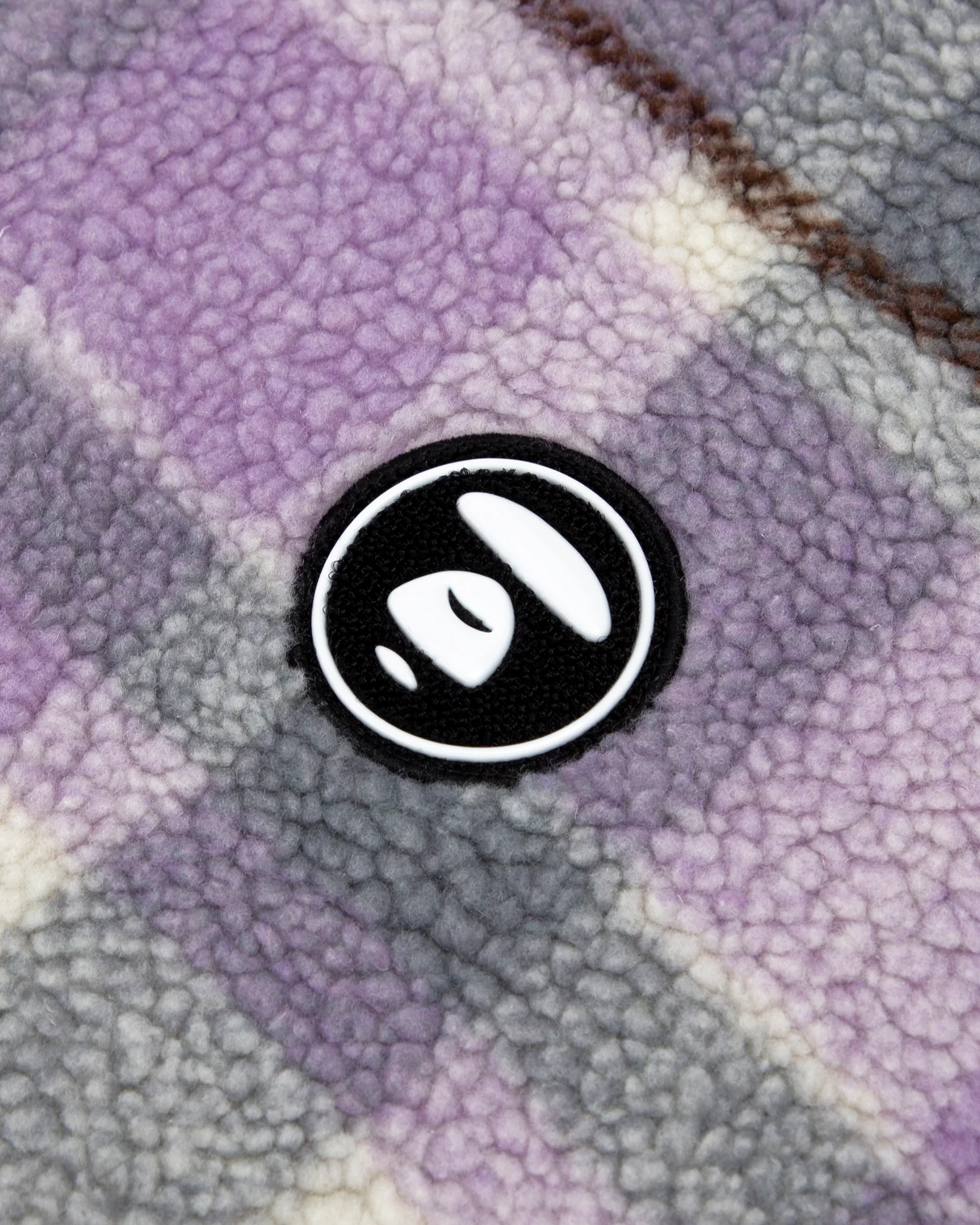 Moonface plaid fleece zip-up hoodie - Image 8