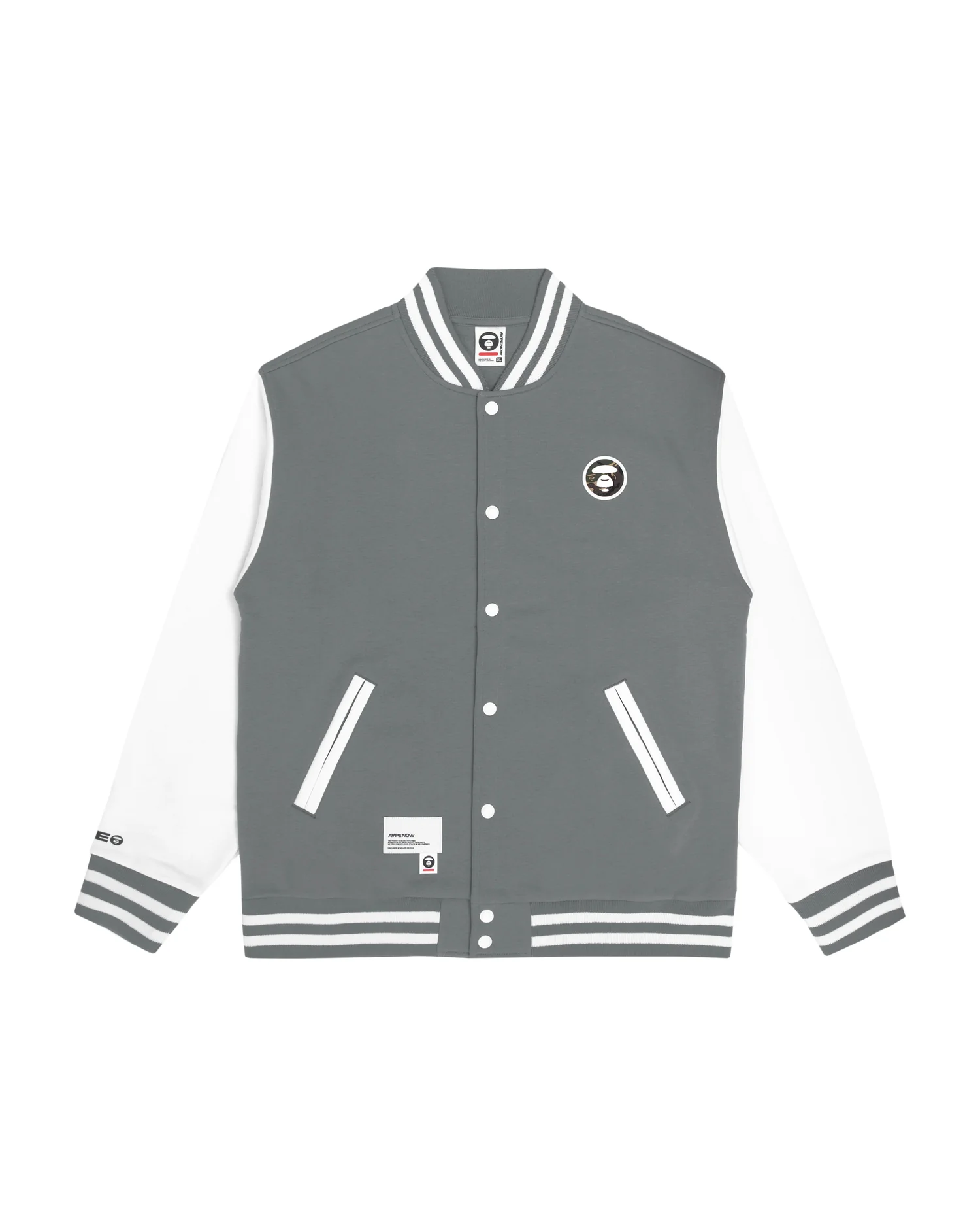 Moonface patch baseball jacket - Image 11