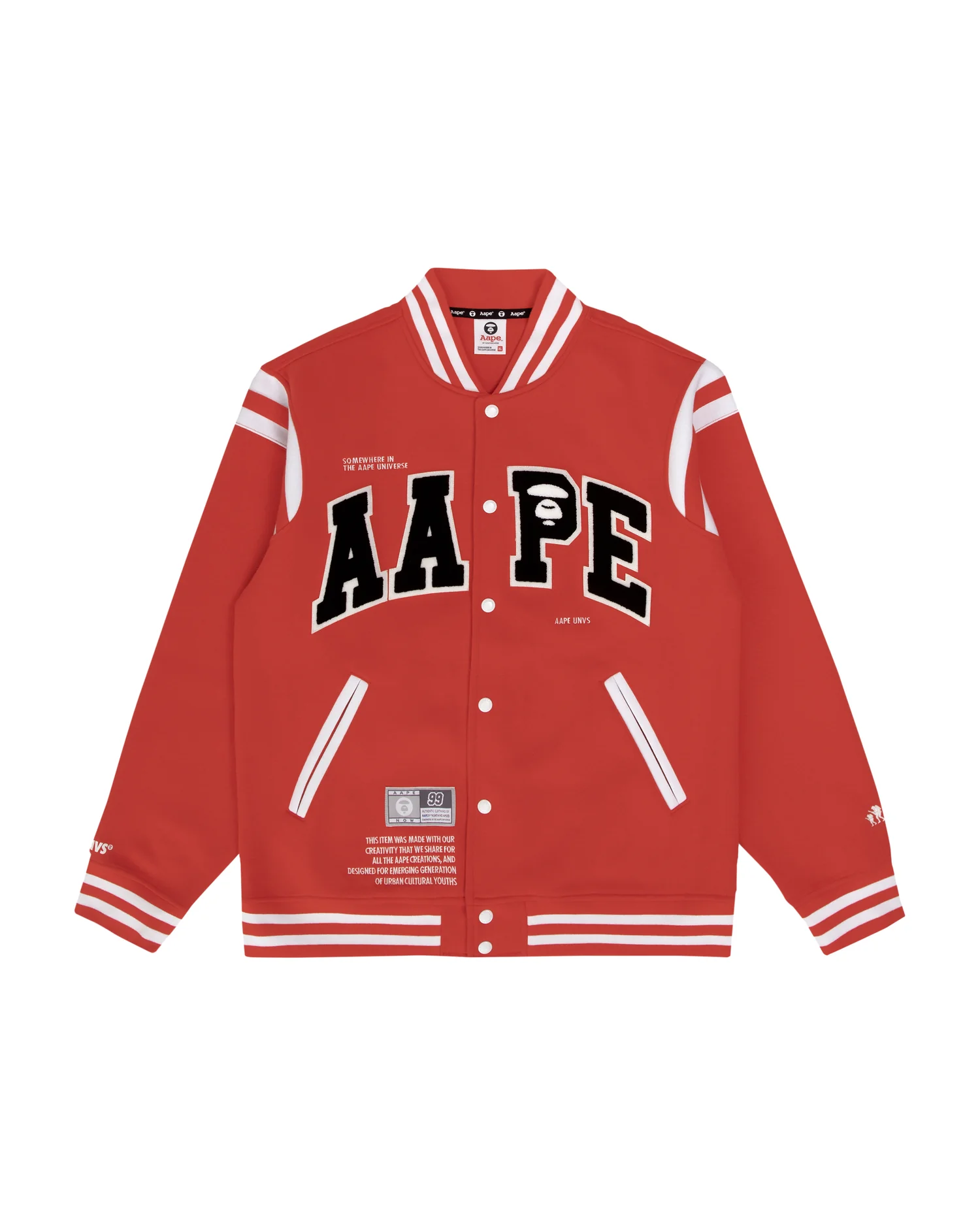 Moonface patch baseball jacket - Image 11