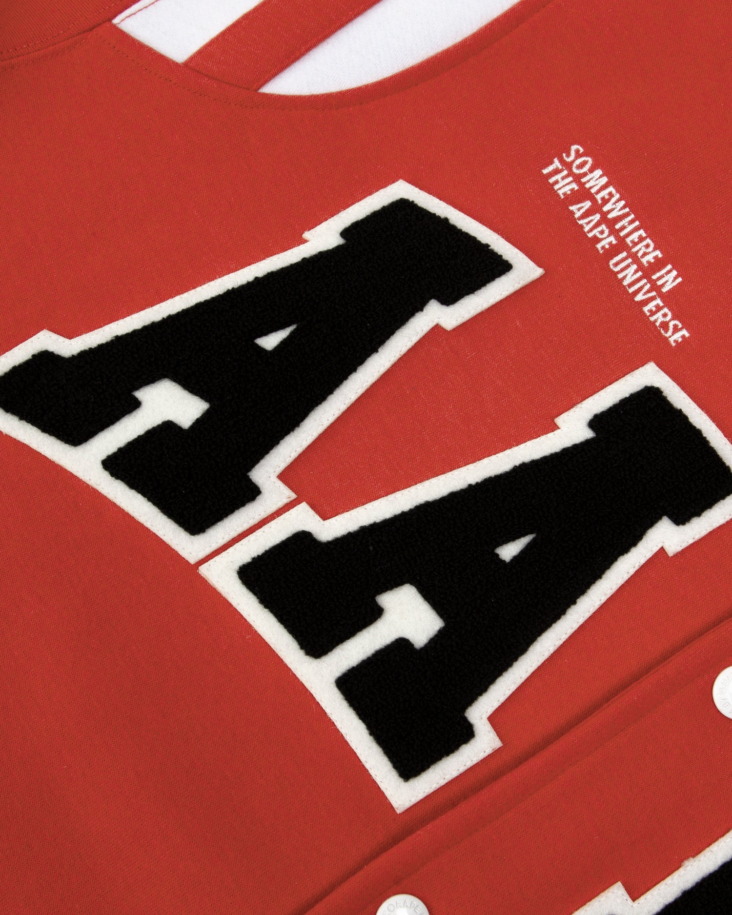 Moonface patch baseball jacket - Image 13