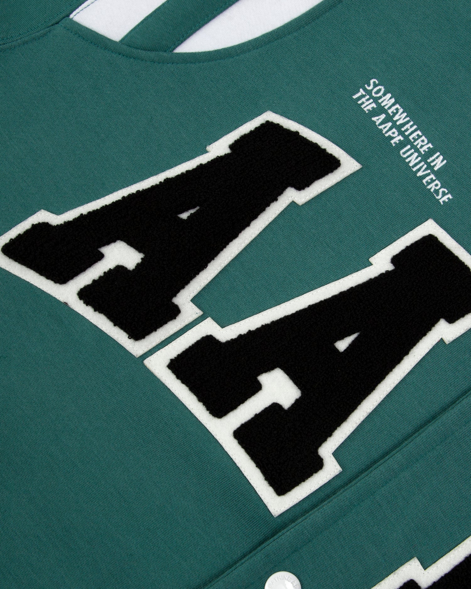 Moonface patch baseball jacket - Image 3