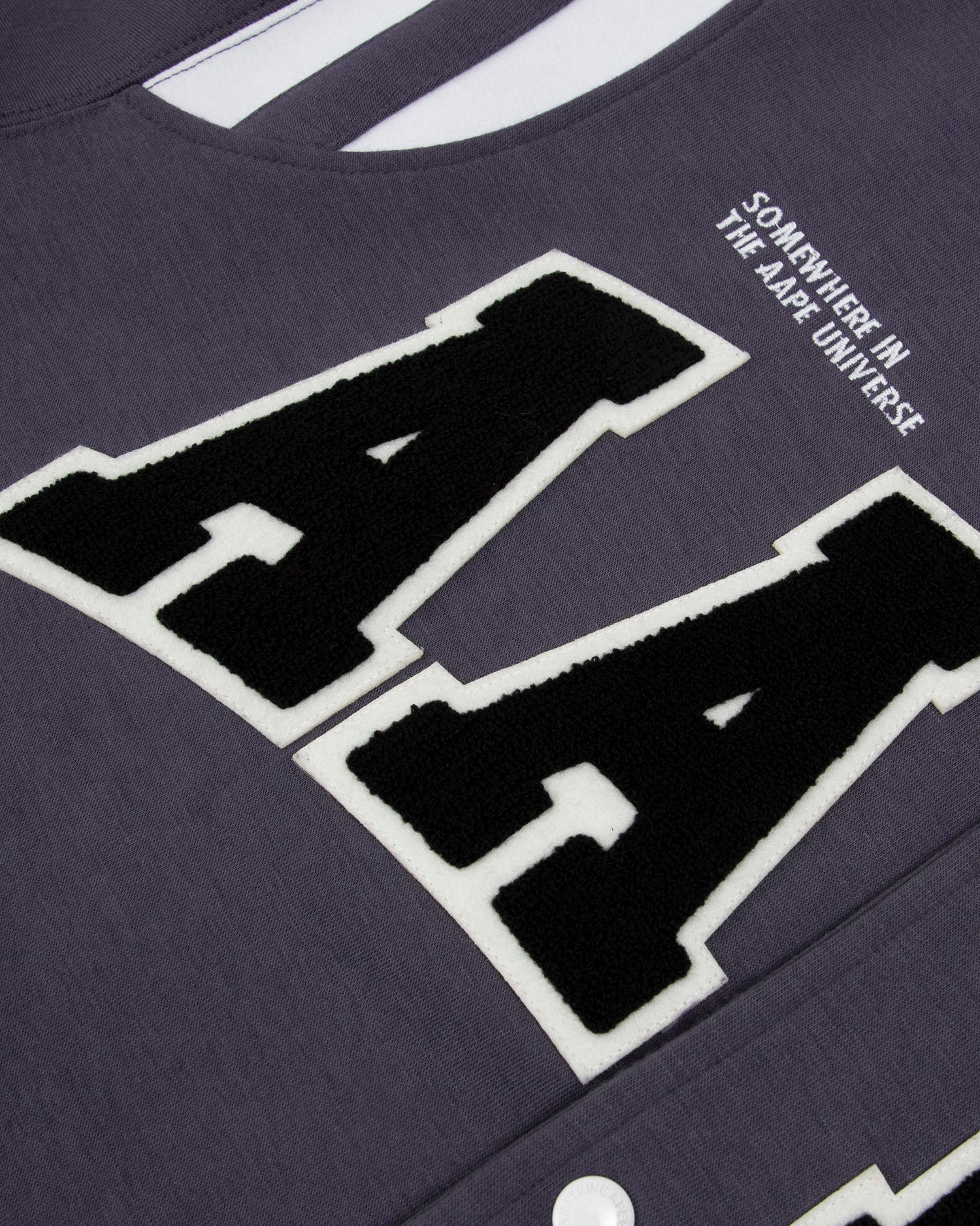 Moonface patch baseball jacket - Image 8