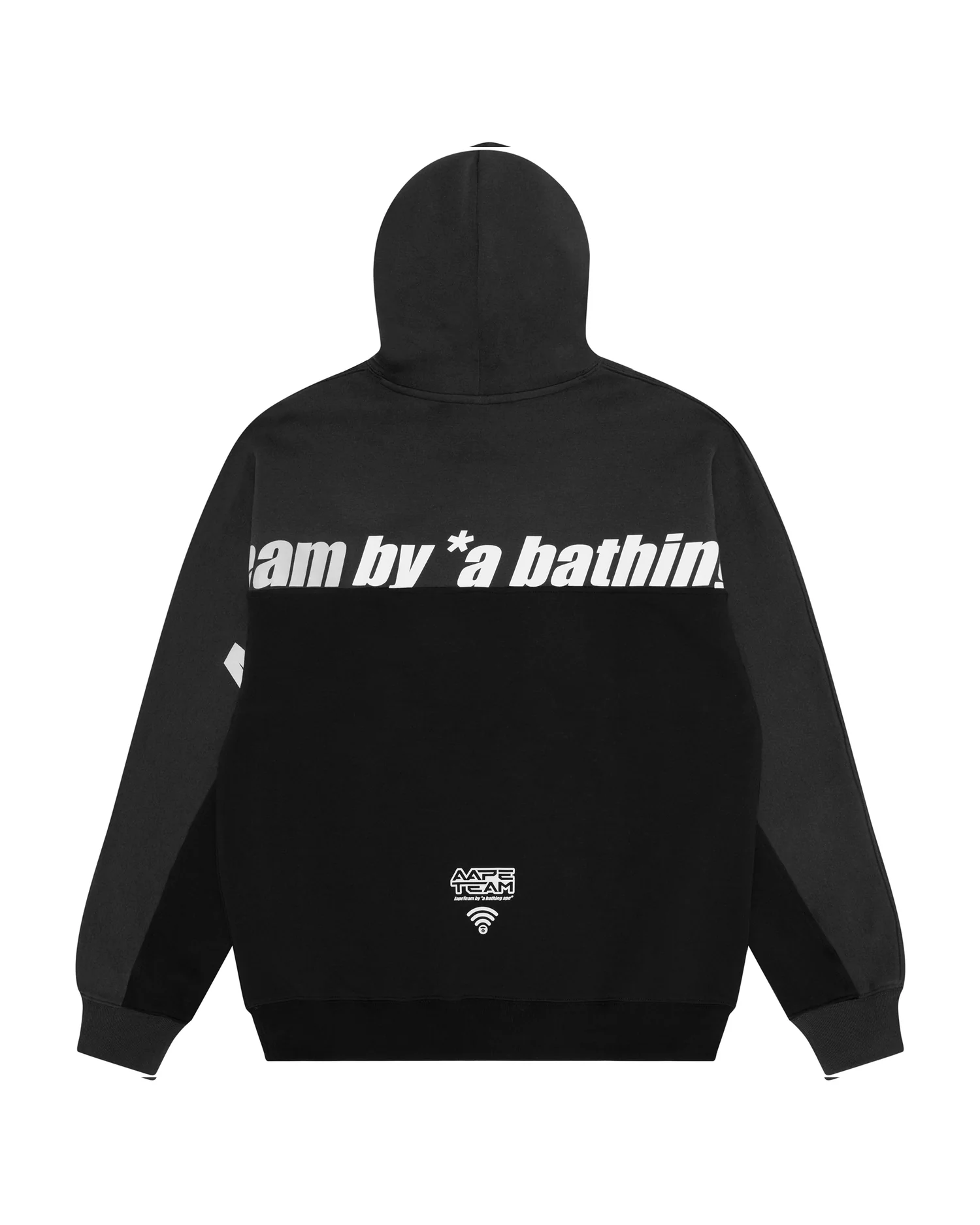 Moonface patch panelled hoodie - Image 2