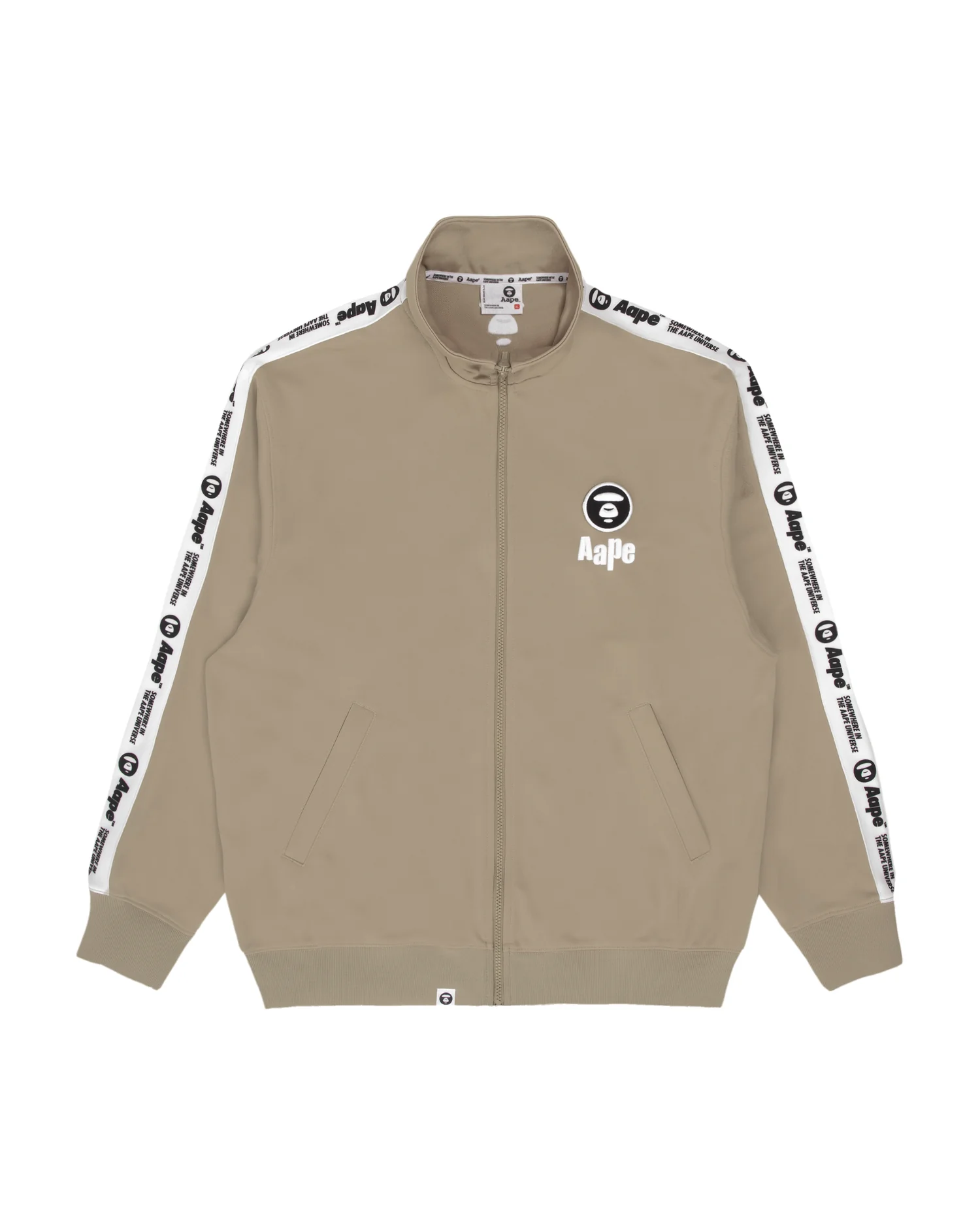 Moonface patch zip-up track jacket