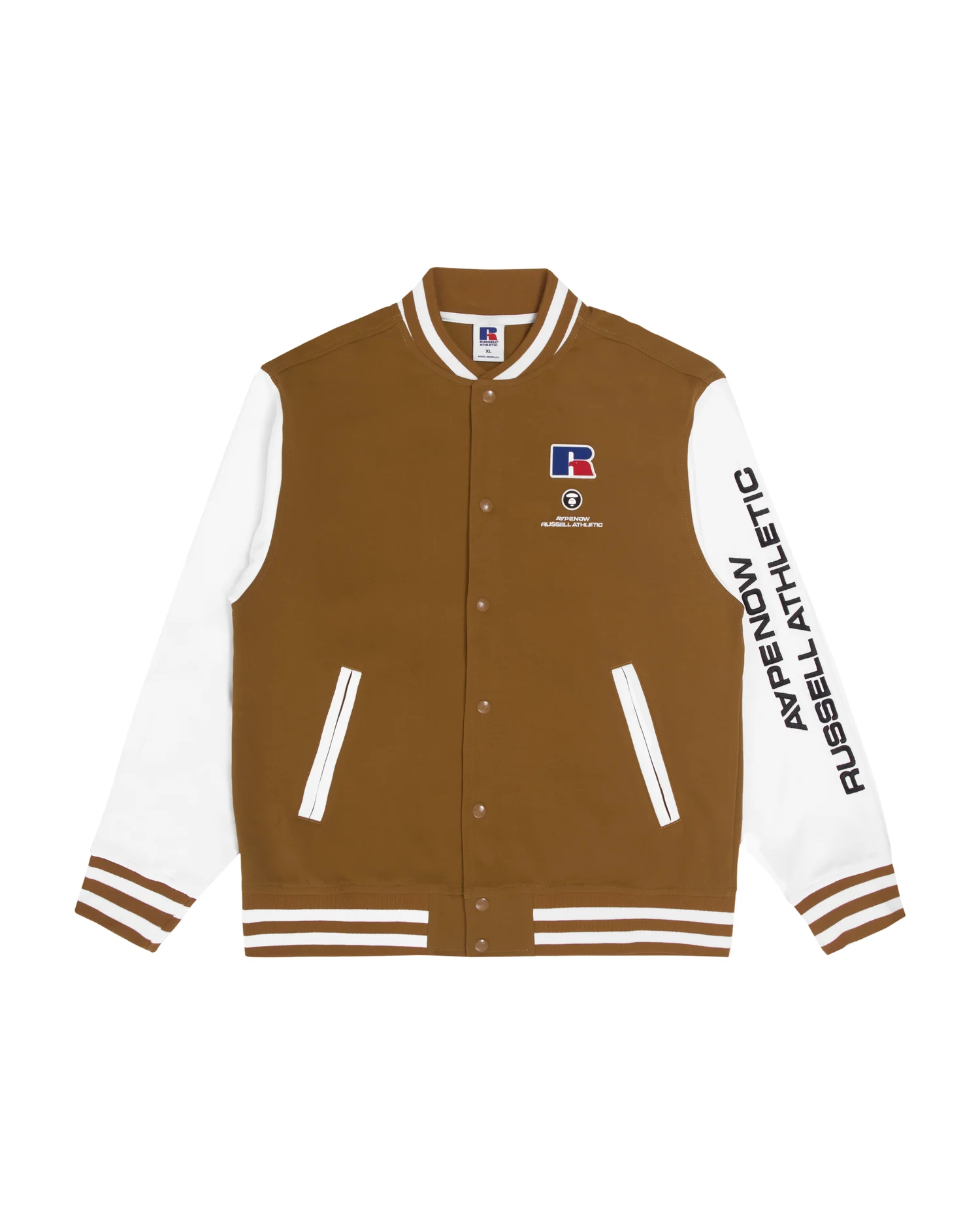 X Russell Athletic Moonface patch  baseball jacket