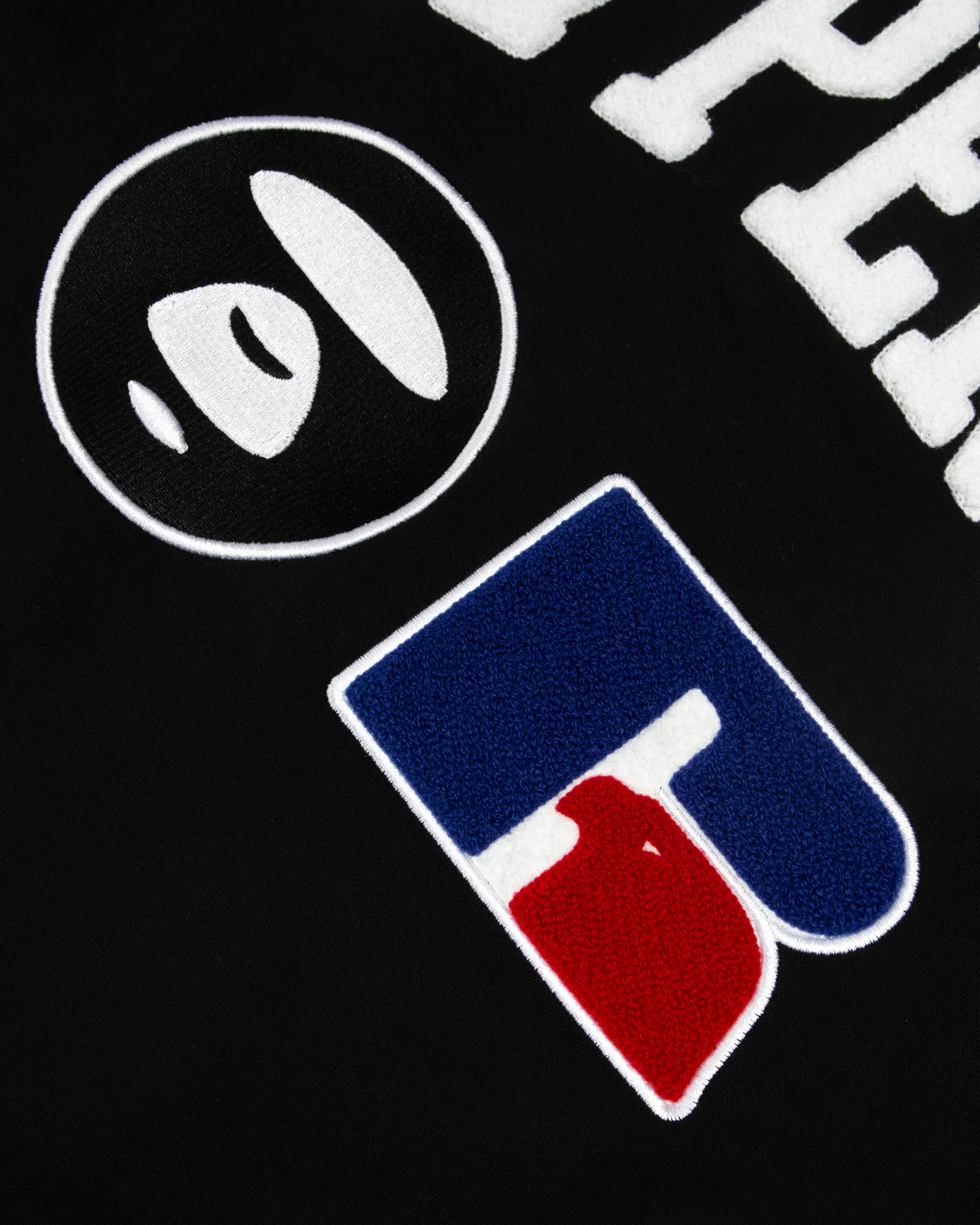 X Russell Athletic Moonface patch  baseball jacket - Image 10