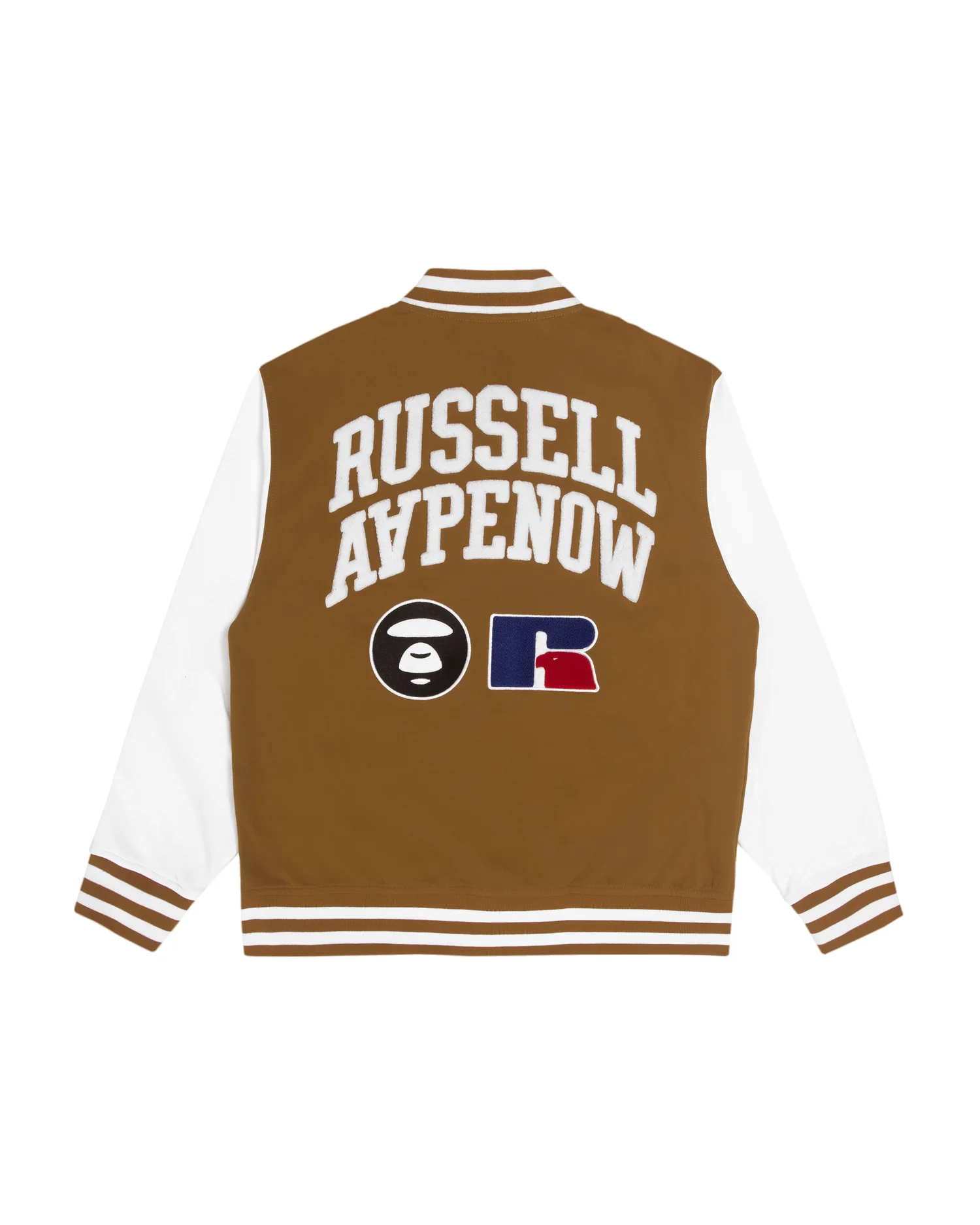 X Russell Athletic Moonface patch  baseball jacket - Image 2