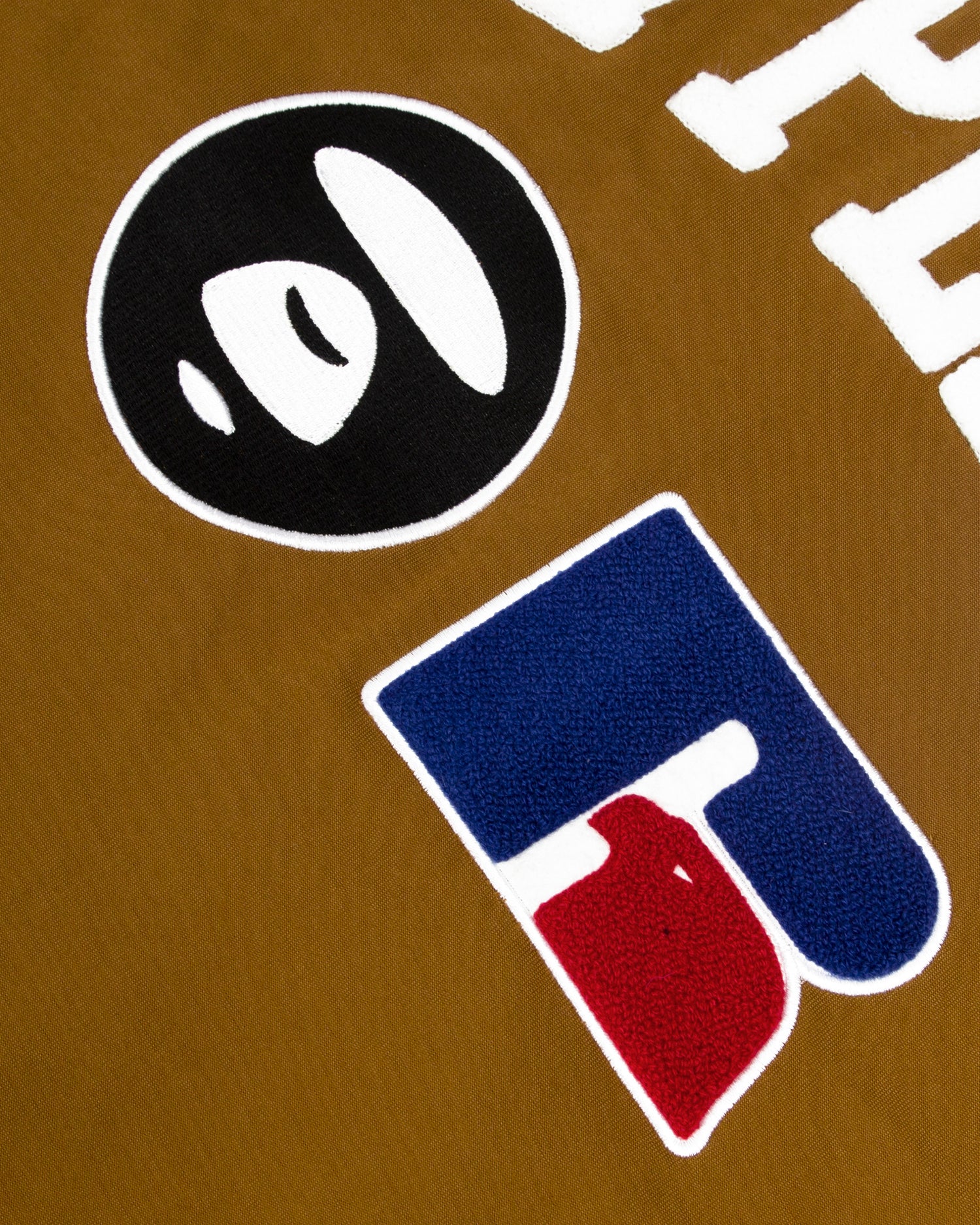 X Russell Athletic Moonface patch  baseball jacket - Image 5