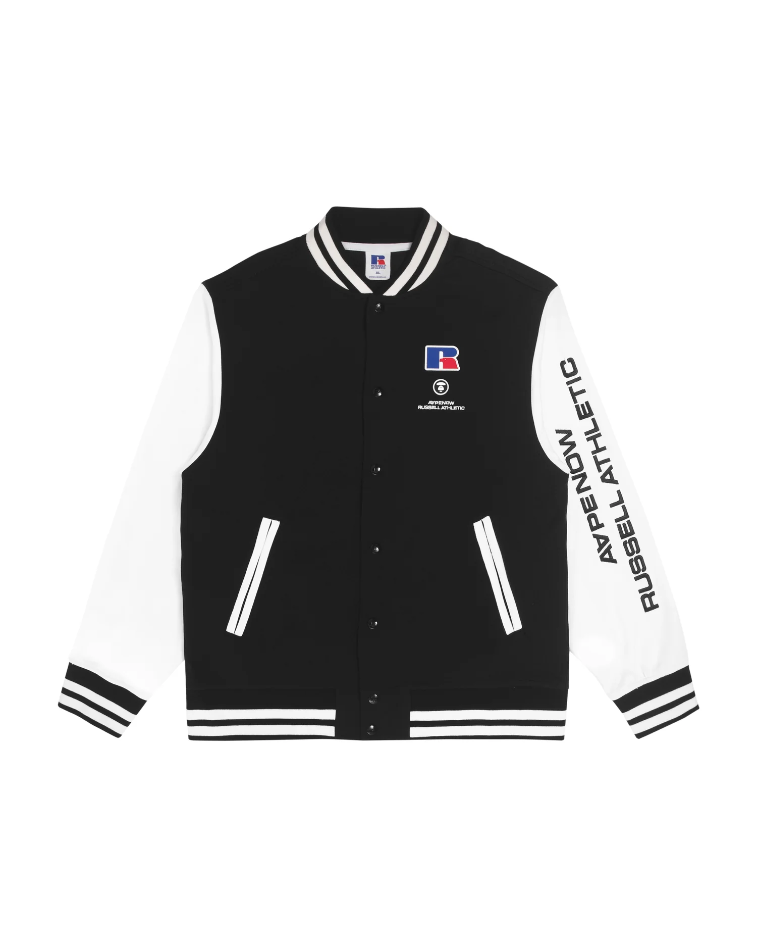 X Russell Athletic Moonface patch  baseball jacket - Image 6
