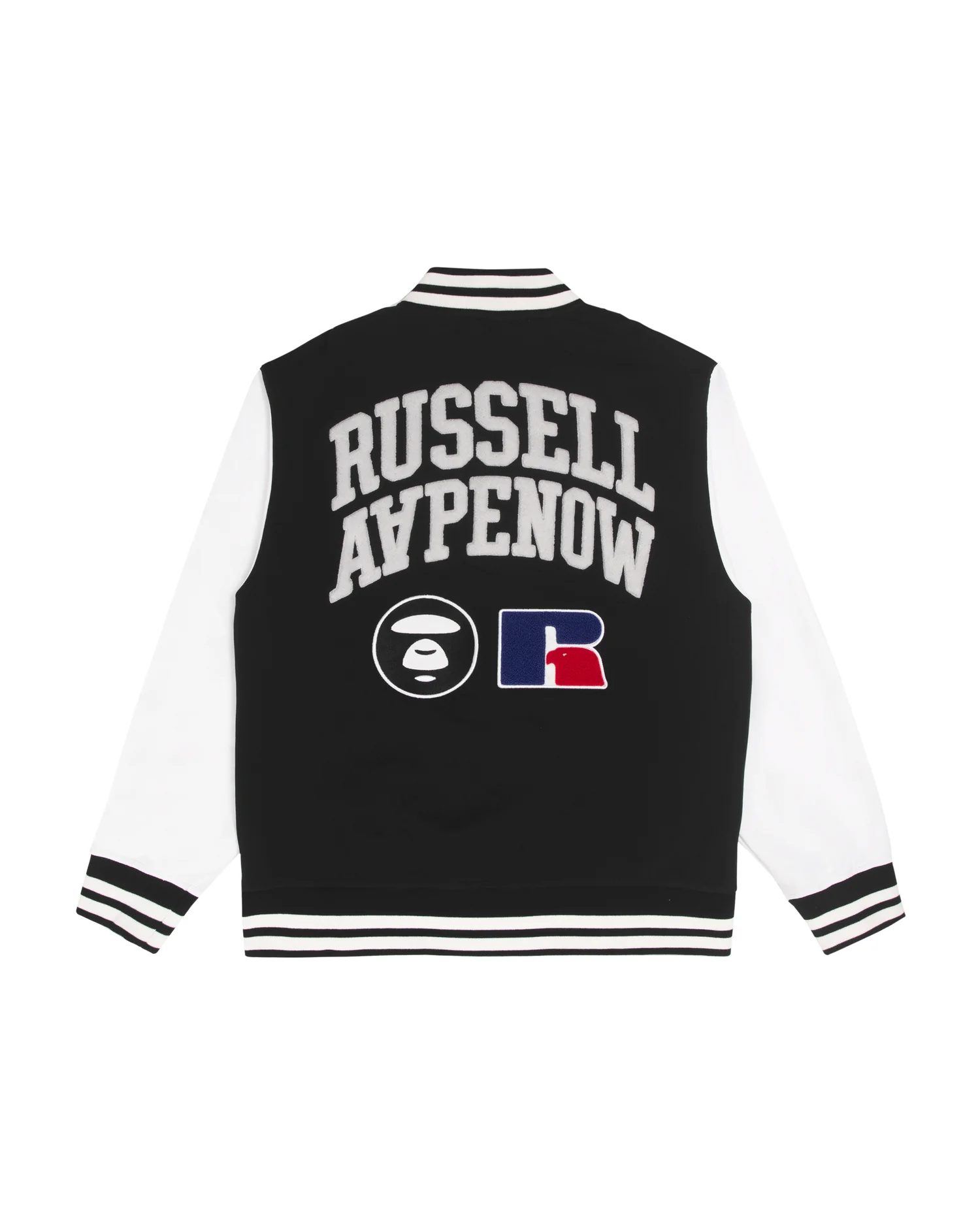 X Russell Athletic Moonface patch  baseball jacket - Image 7